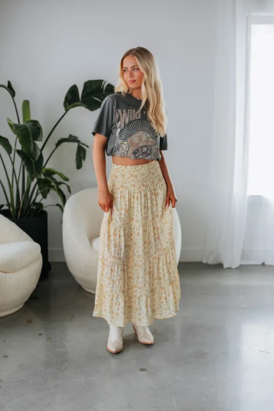 Sweet On You Midi Skirt - Buttercream sold by Wild Oak Boutique