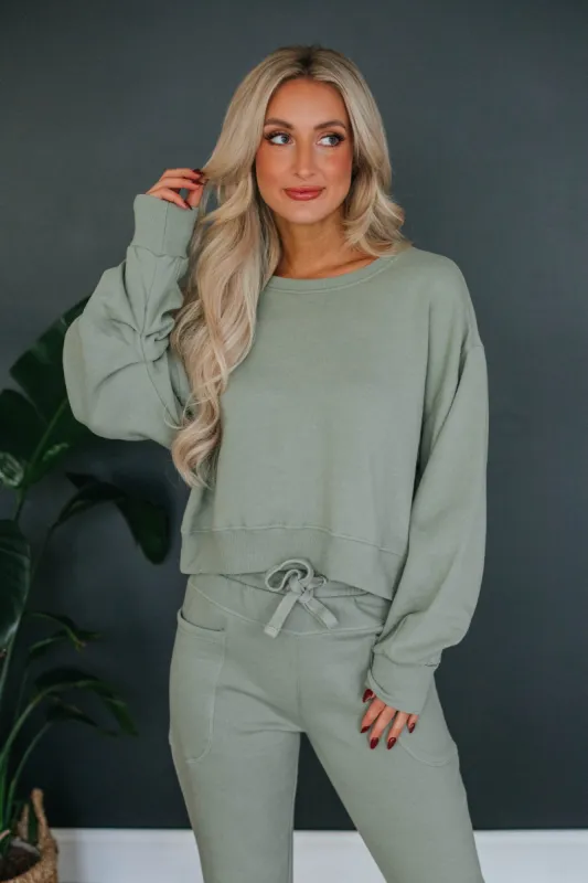 Do Not Disturb Sweatshirt - Sage sold by Wild Oak Boutique