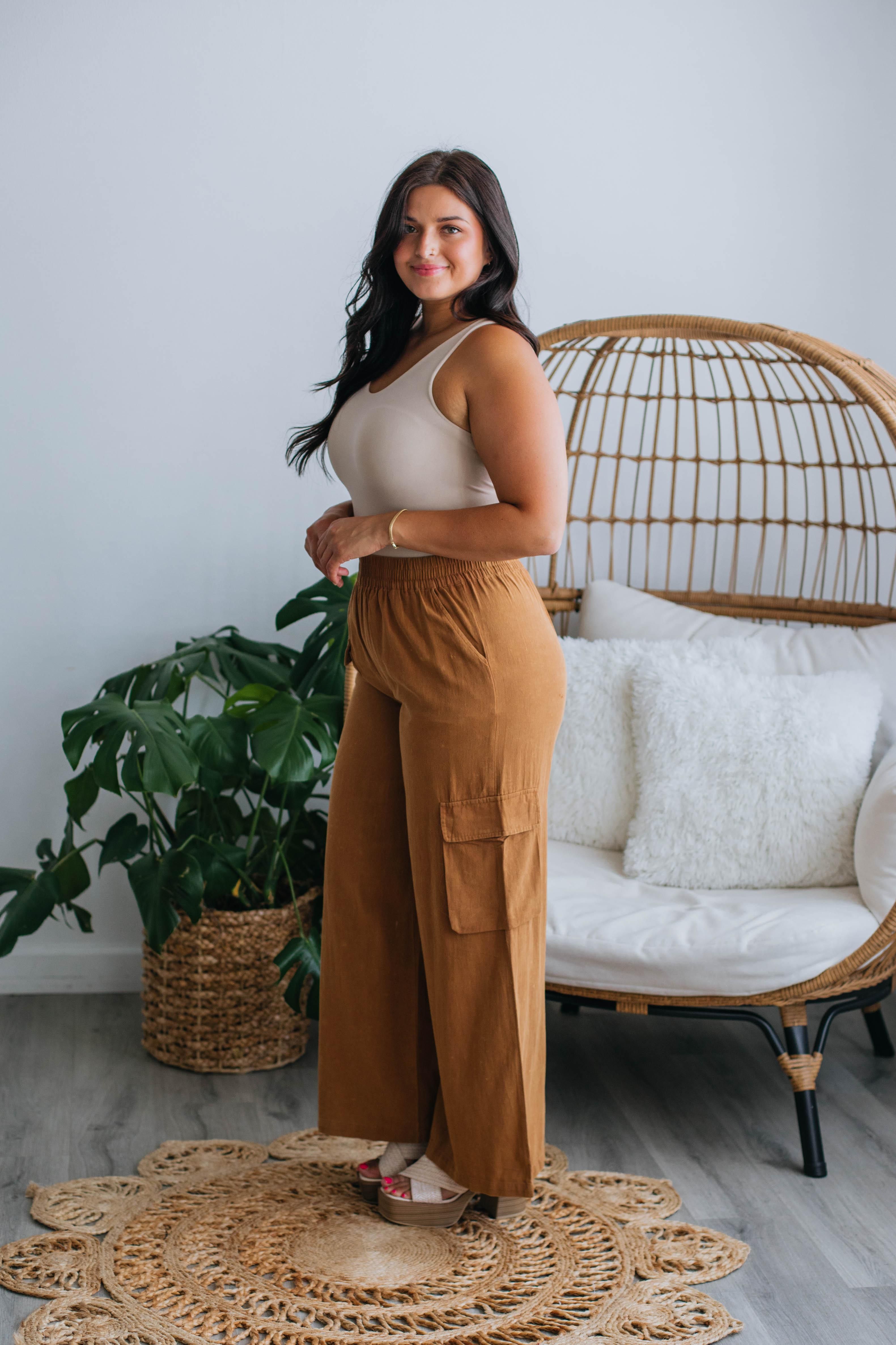 Ezra Cargo Pants - Camel sold by Wild Oak Boutique product image thumbnail 7