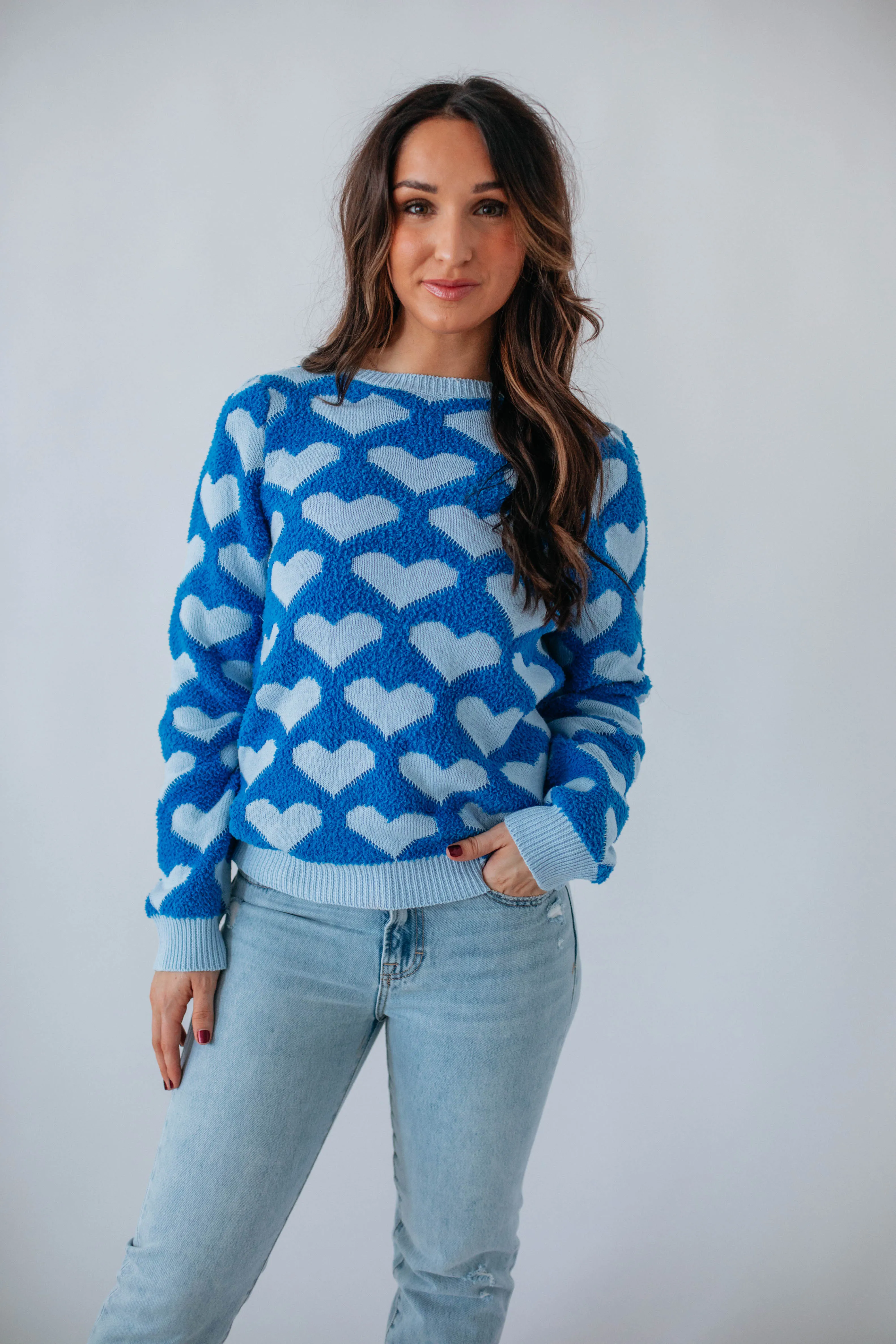 All Love Sweater - Cobalt sold by Wild Oak Boutique