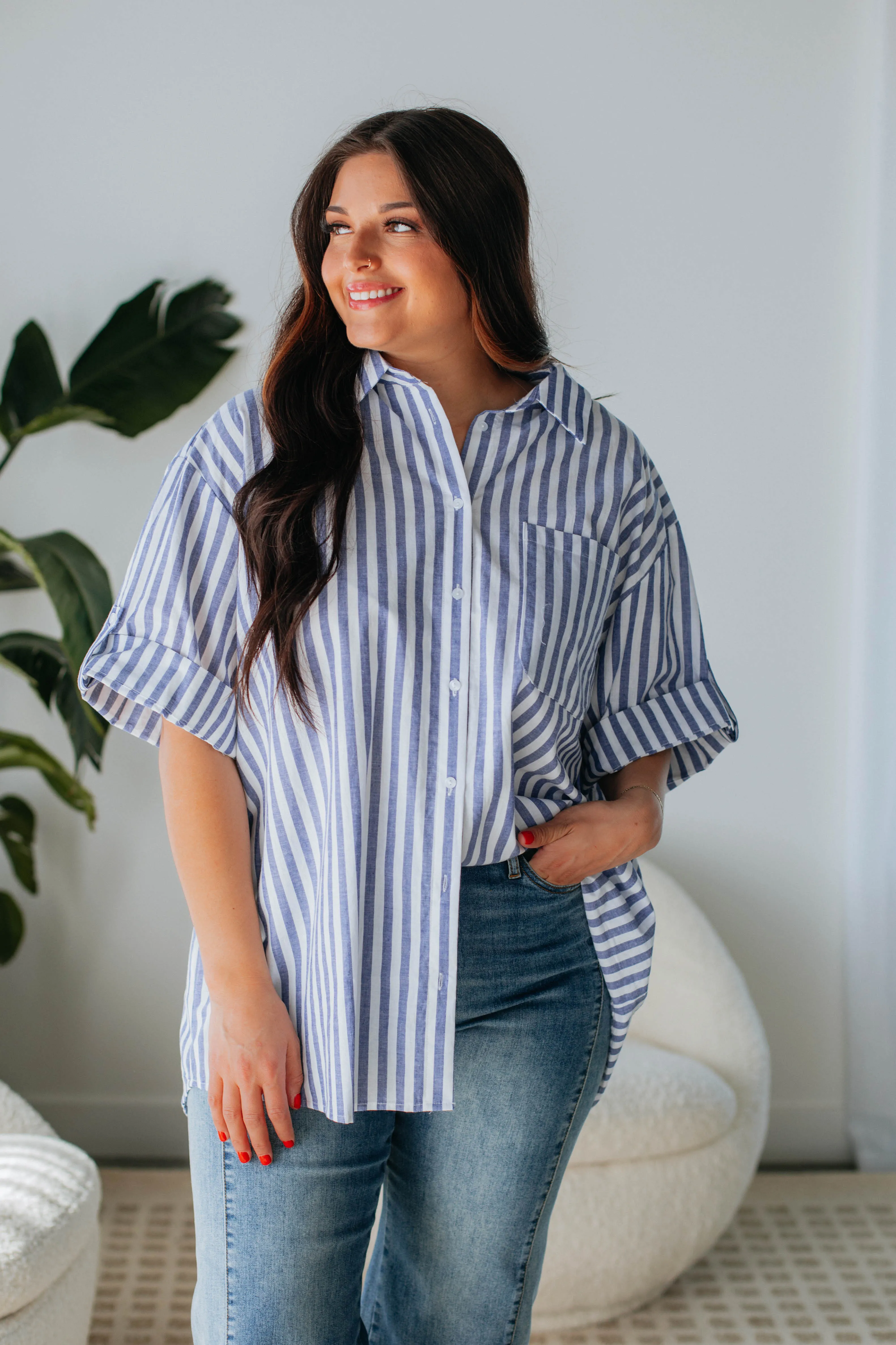 Carleton Striped Button Down sold by Wild Oak Boutique product image thumbnail 4