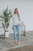 Evelina Mock Neck Top - Ivory sold by Wild Oak Boutique