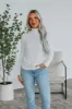 Evelina Mock Neck Top - Ivory sold by Wild Oak Boutique