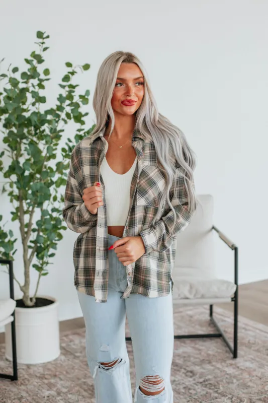 Tyler Flannel Top sold by Wild Oak Boutique