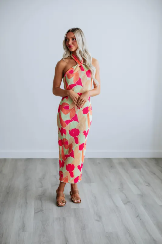 Vibrant Getaway Midi Dress sold by Wild Oak Boutique