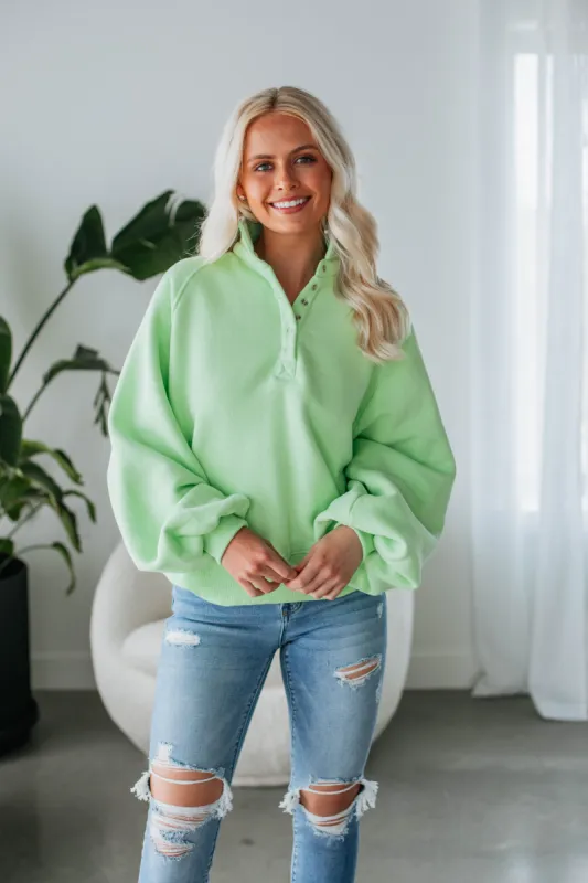 Tulley Pullover - Lime sold by Wild Oak Boutique