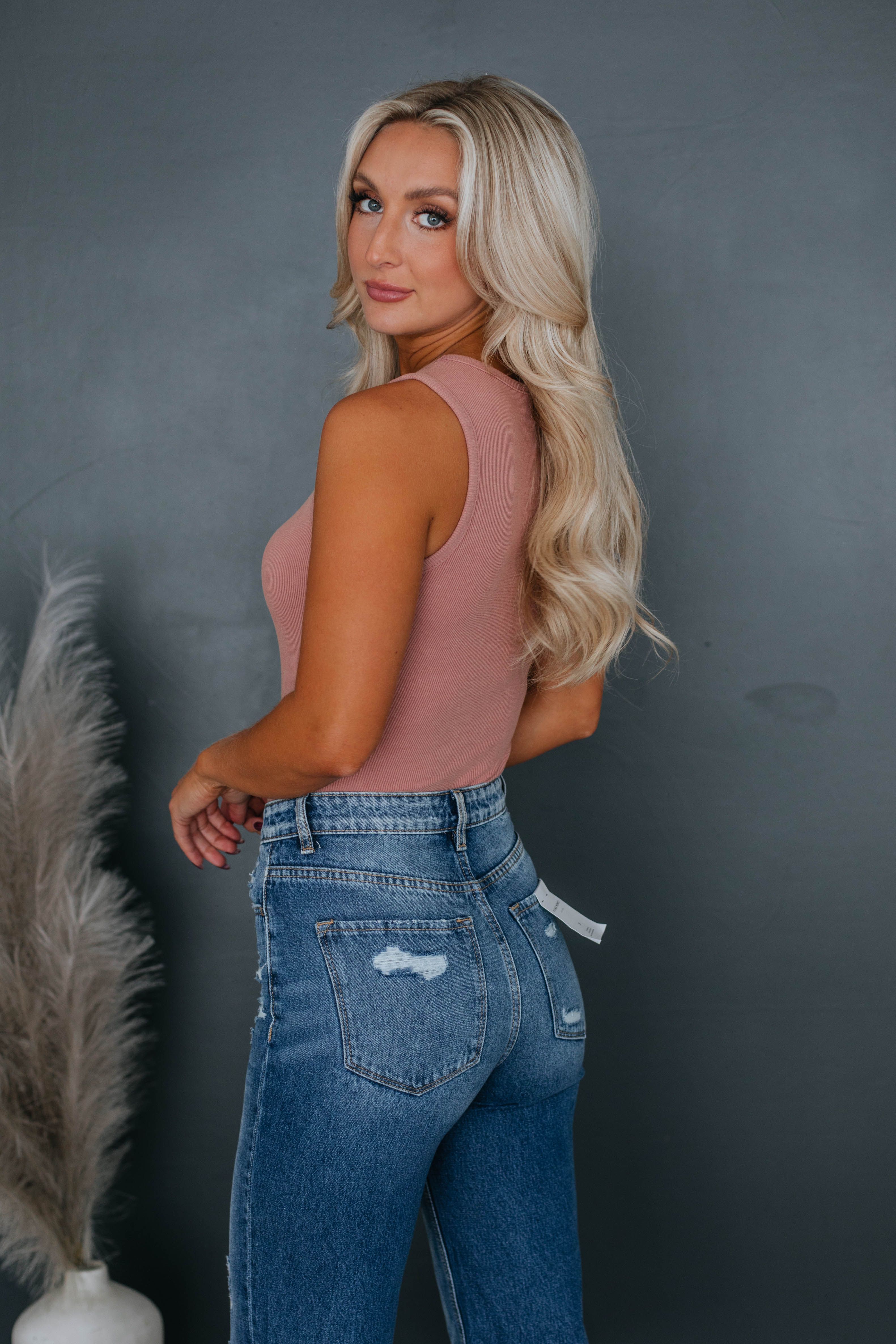 April Ribbed Bodysuit - Clay sold by Wild Oak Boutique product image thumbnail 4