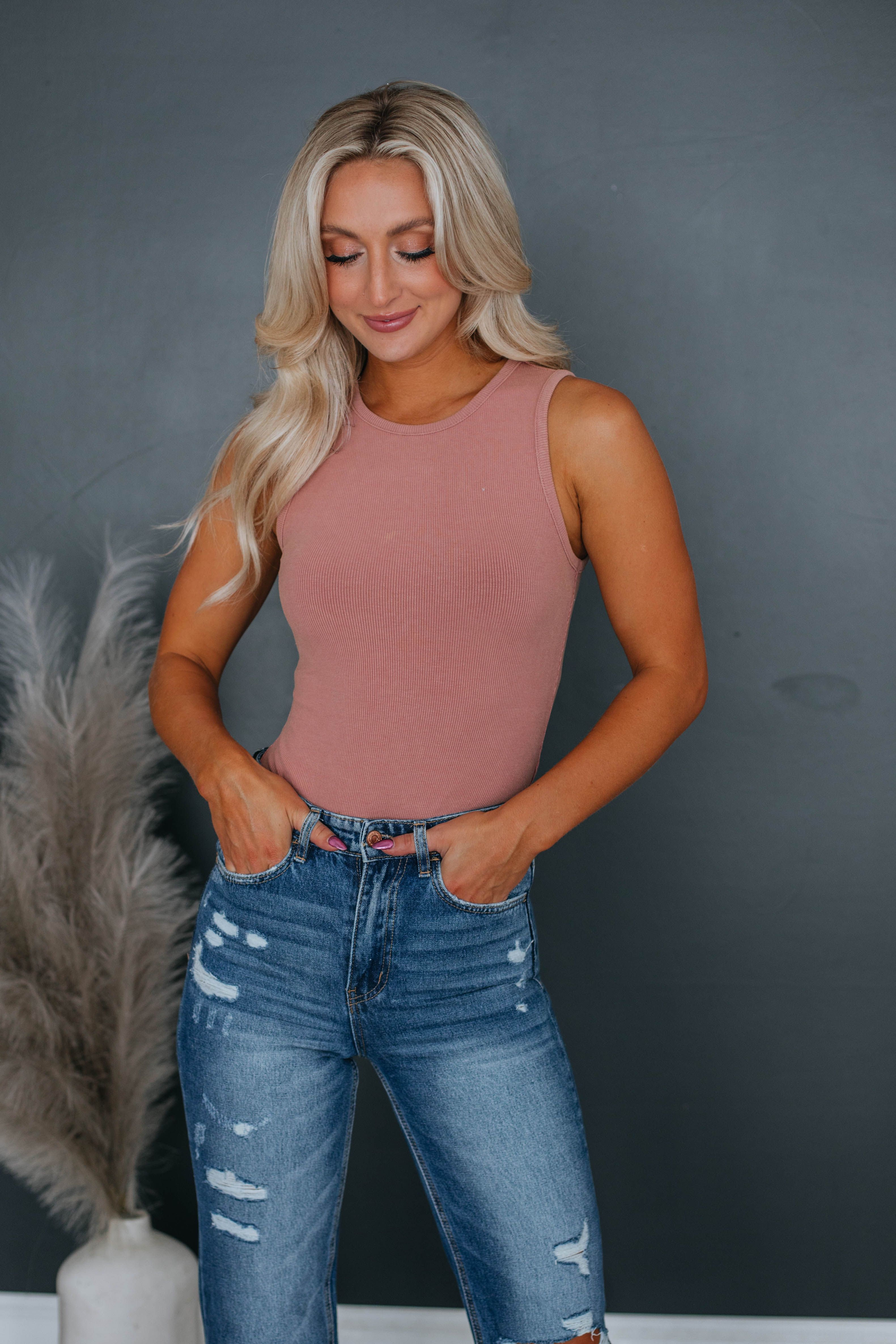 April Ribbed Bodysuit - Clay sold by Wild Oak Boutique product image thumbnail 5