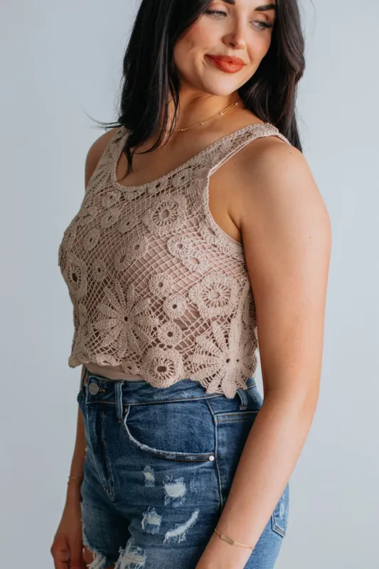 Paloma Crochet Tank sold by Wild Oak Boutique