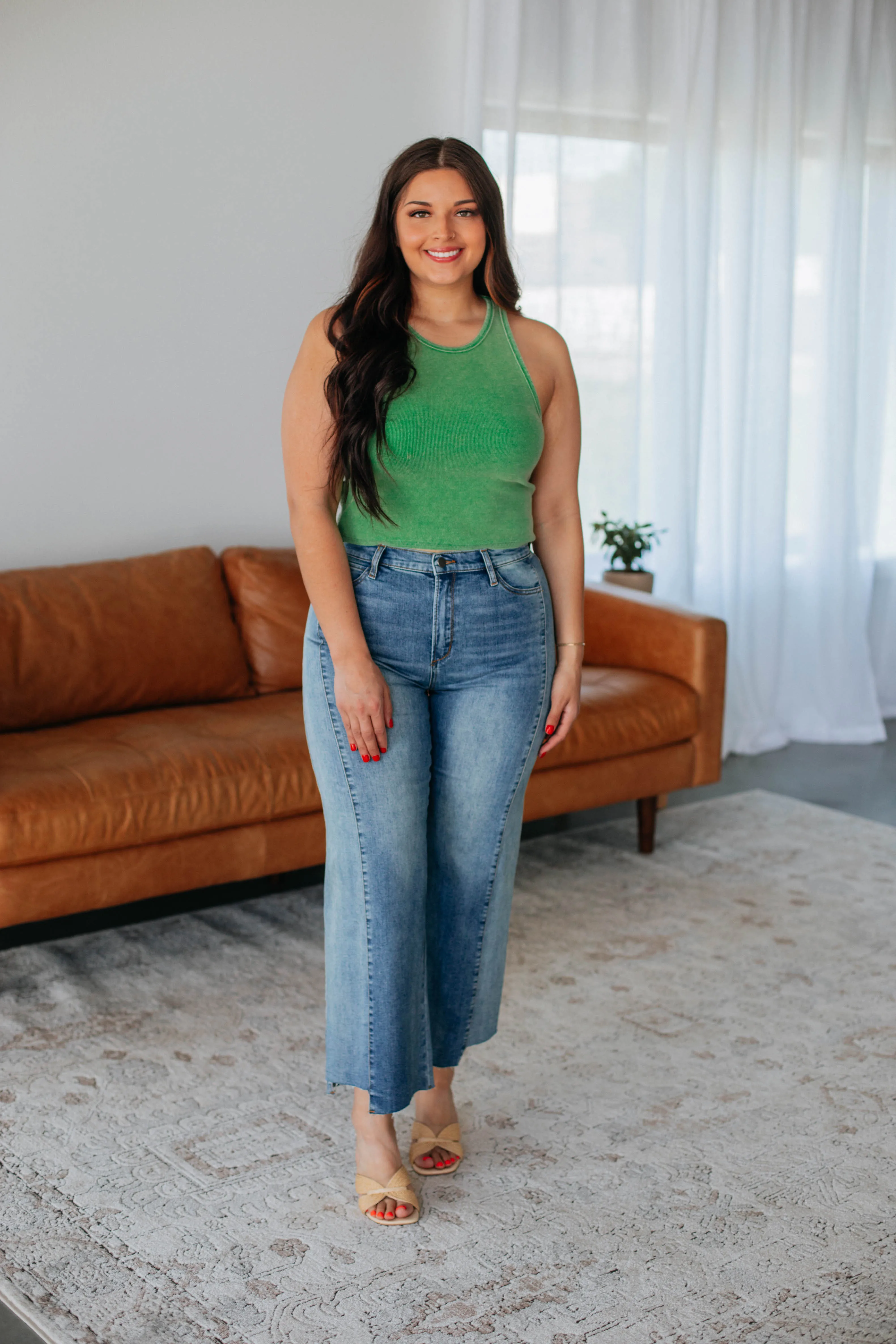 Julian Ribbed Tank - Apple sold by Wild Oak Boutique product image thumbnail 5