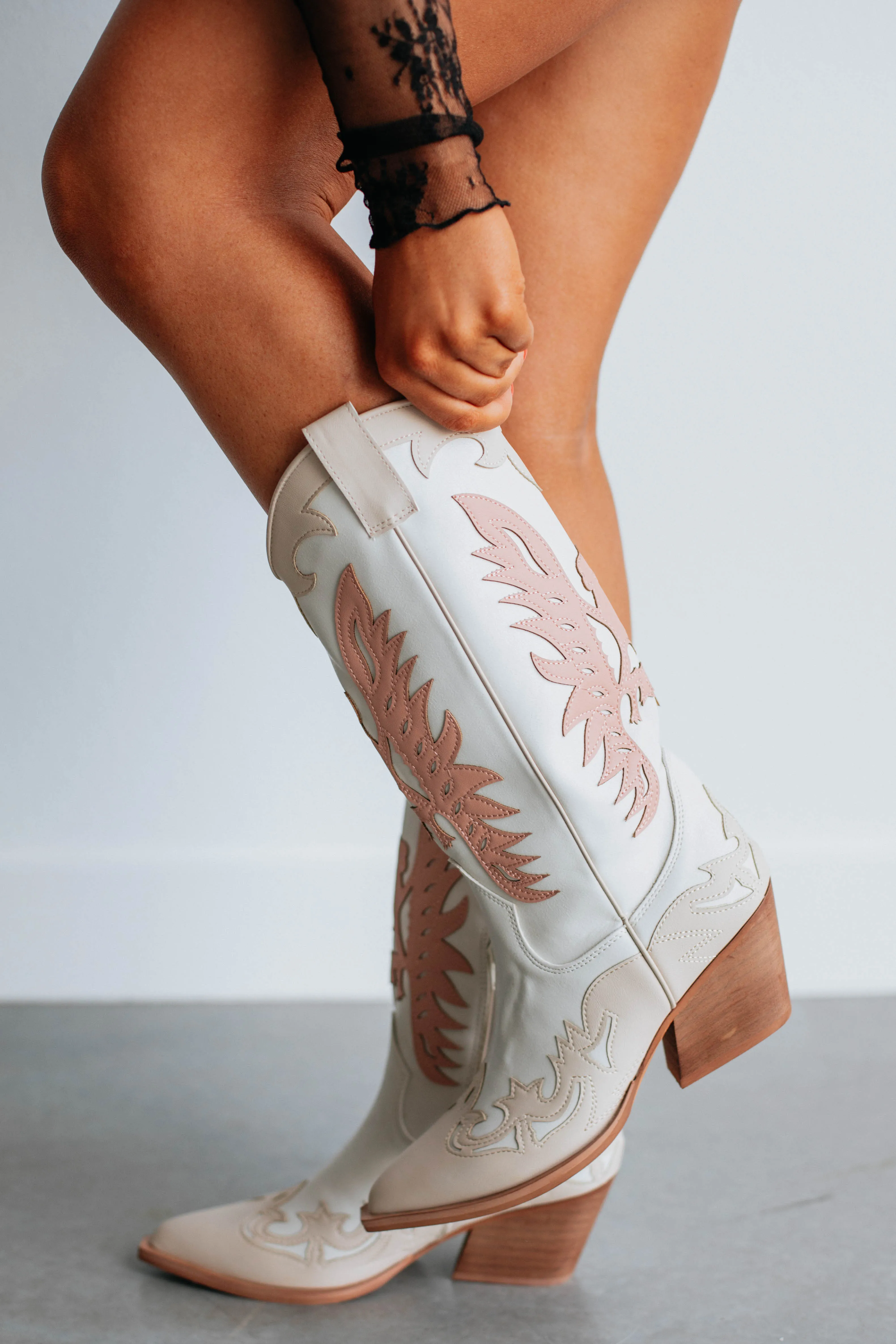 Take Me To Nashville Cowgirl Boots - Ivory sold by Wild Oak Boutique product image thumbnail 2