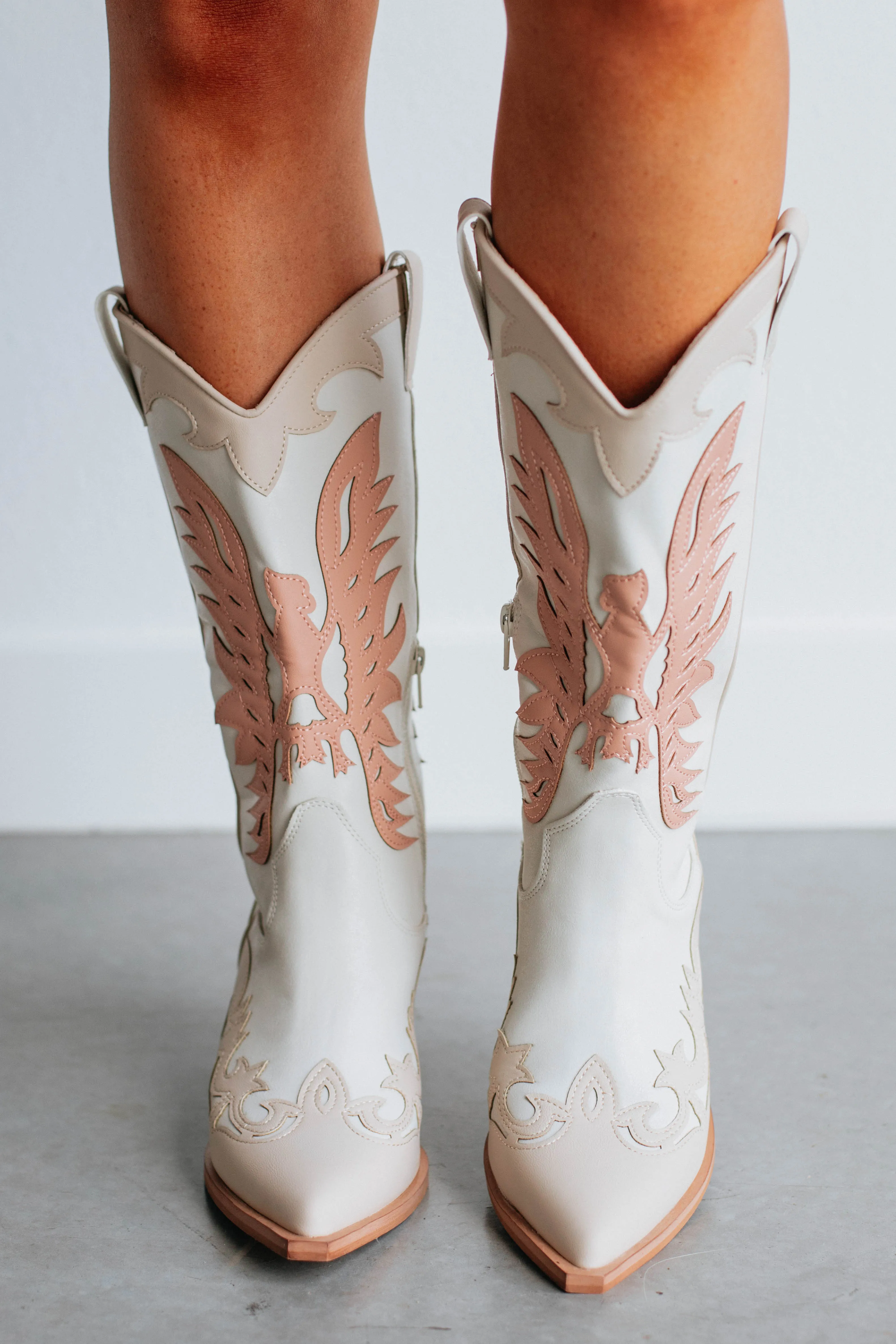Take Me To Nashville Cowgirl Boots - Ivory sold by Wild Oak Boutique product image thumbnail 4