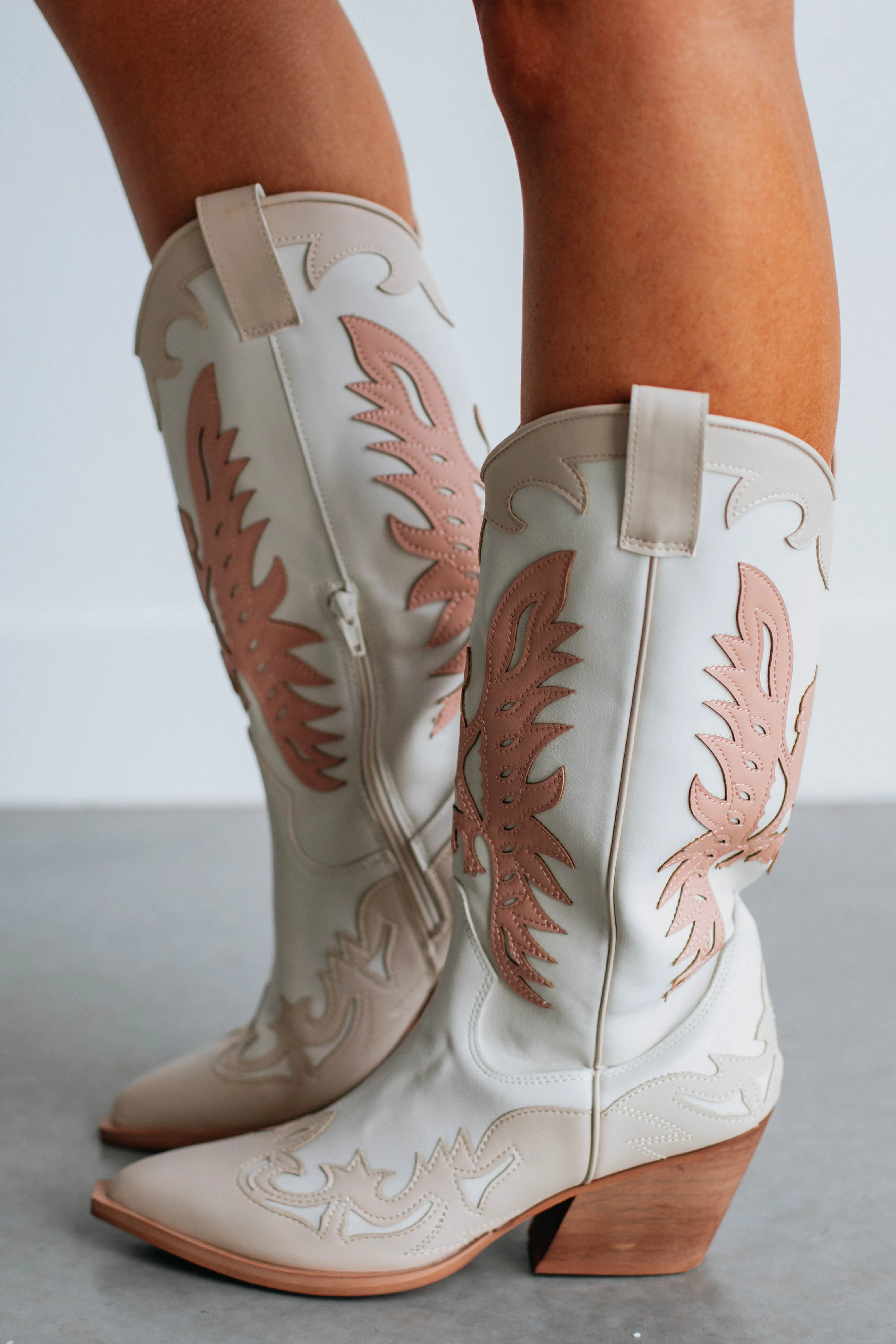 Take Me To Nashville Cowgirl Boots - Ivory sold by Wild Oak Boutique product image thumbnail 3