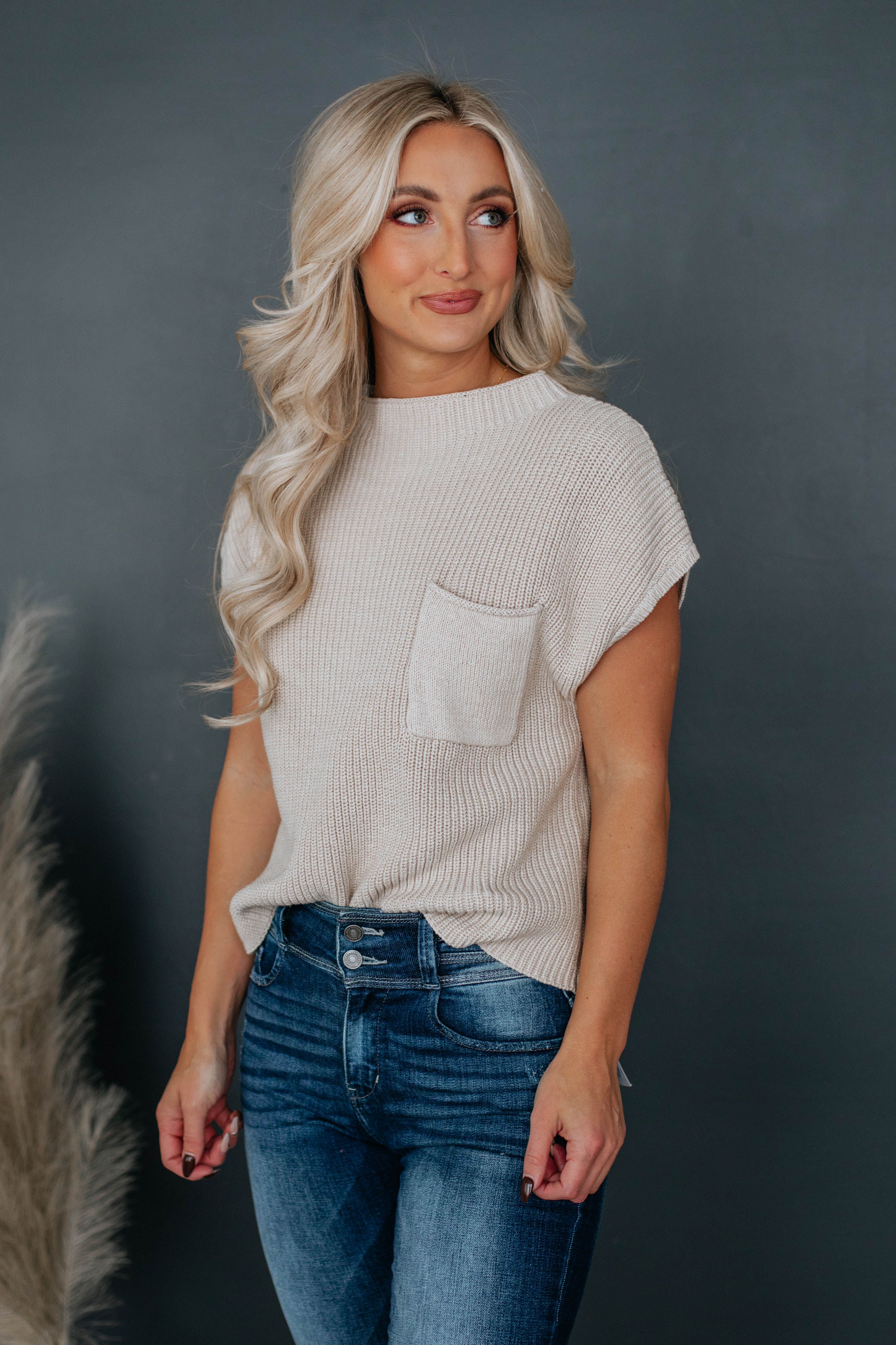 Carenza Knit Top - Natural sold by Wild Oak Boutique product image thumbnail 3