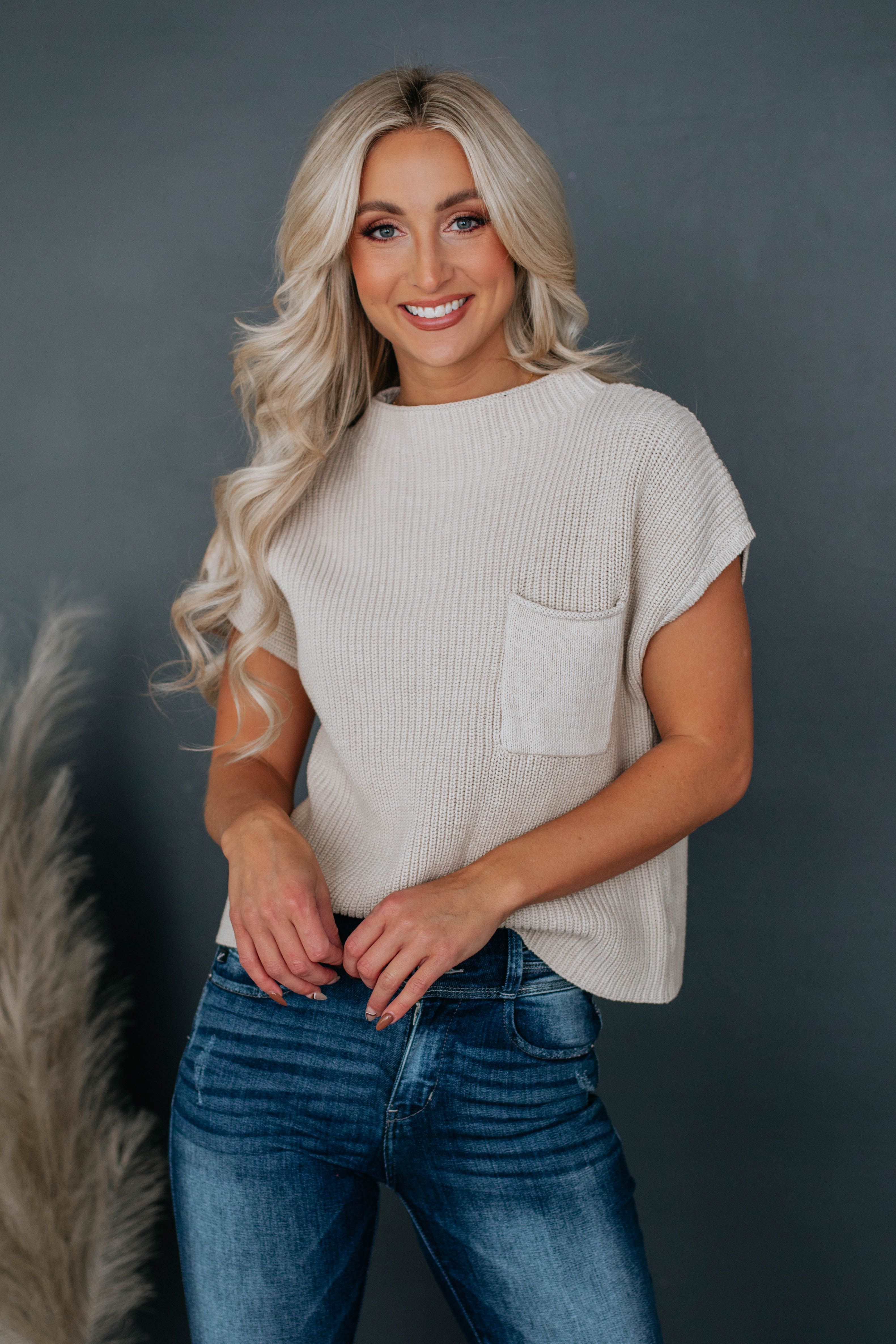 Carenza Knit Top - Natural sold by Wild Oak Boutique