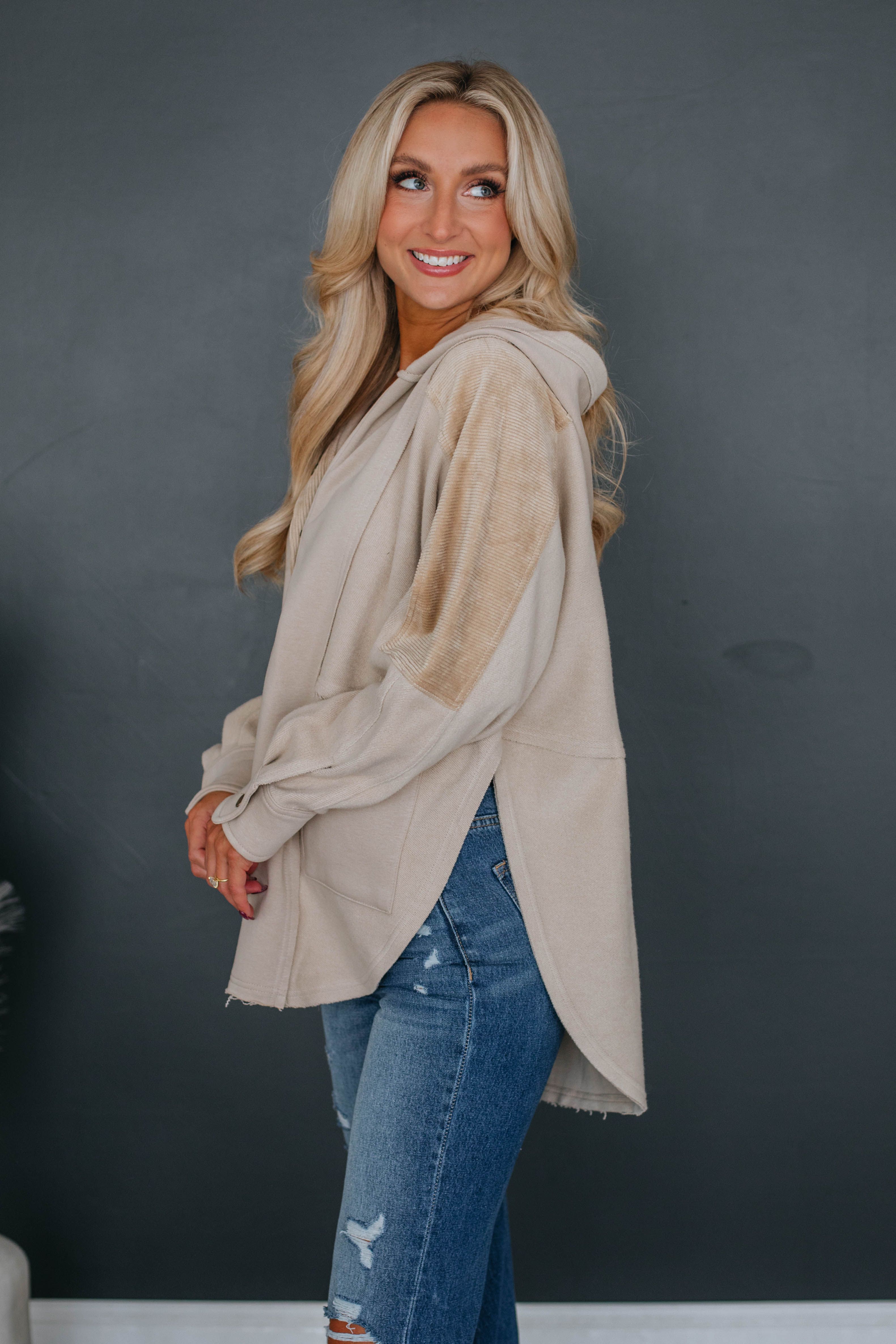 Malia Henley Pullover - Natural sold by Wild Oak Boutique product image thumbnail 3