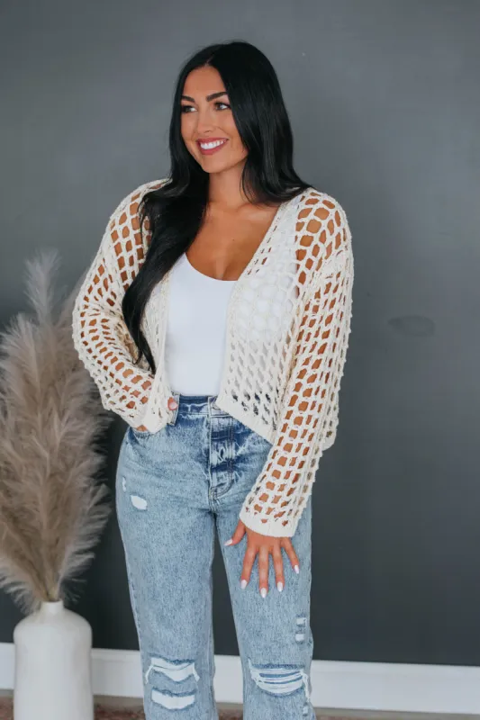 Verity Crochet Cardigan sold by Wild Oak Boutique