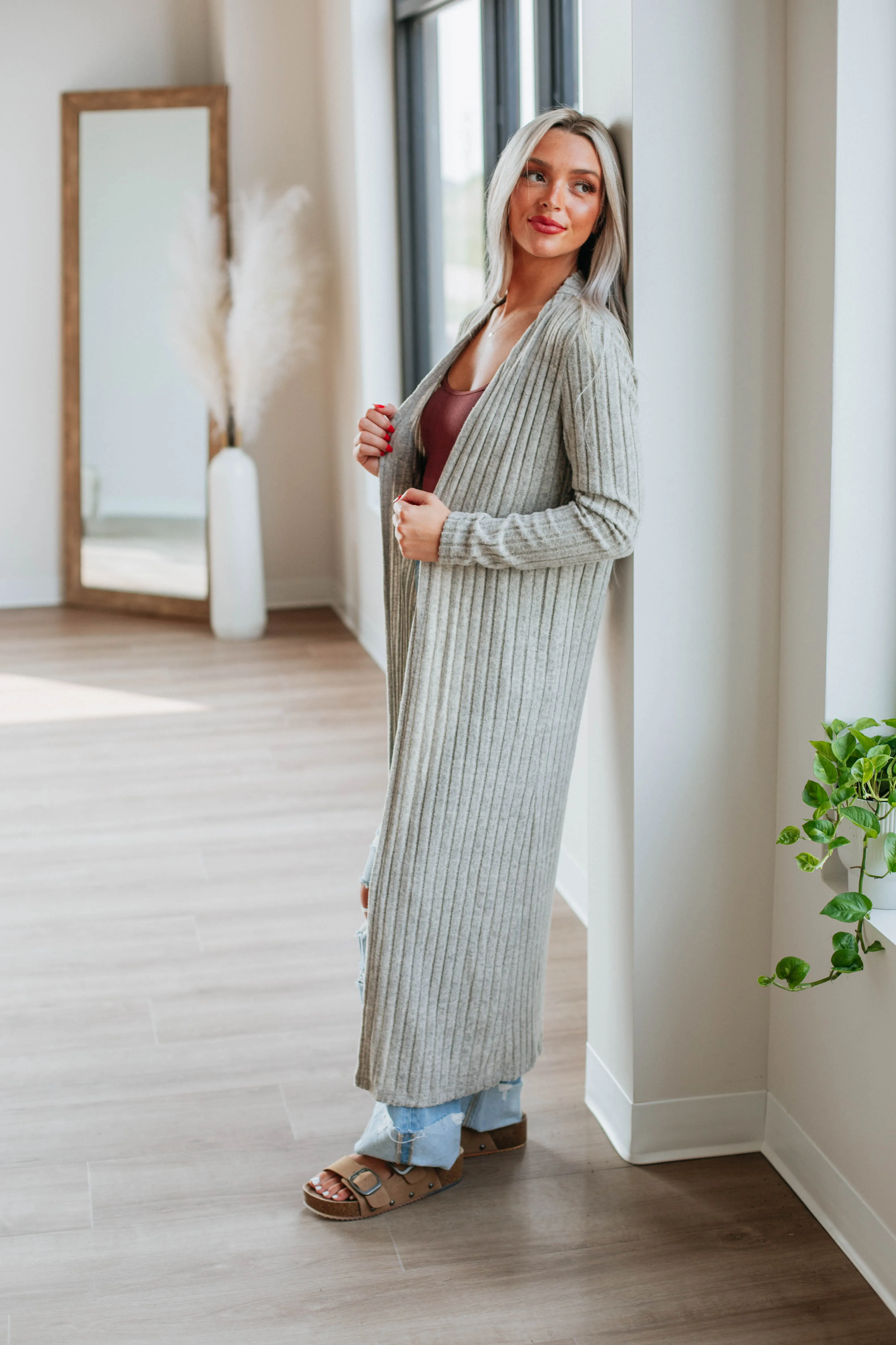 Get Cozy Cardigan - Taupe sold by Wild Oak Boutique product image thumbnail 2