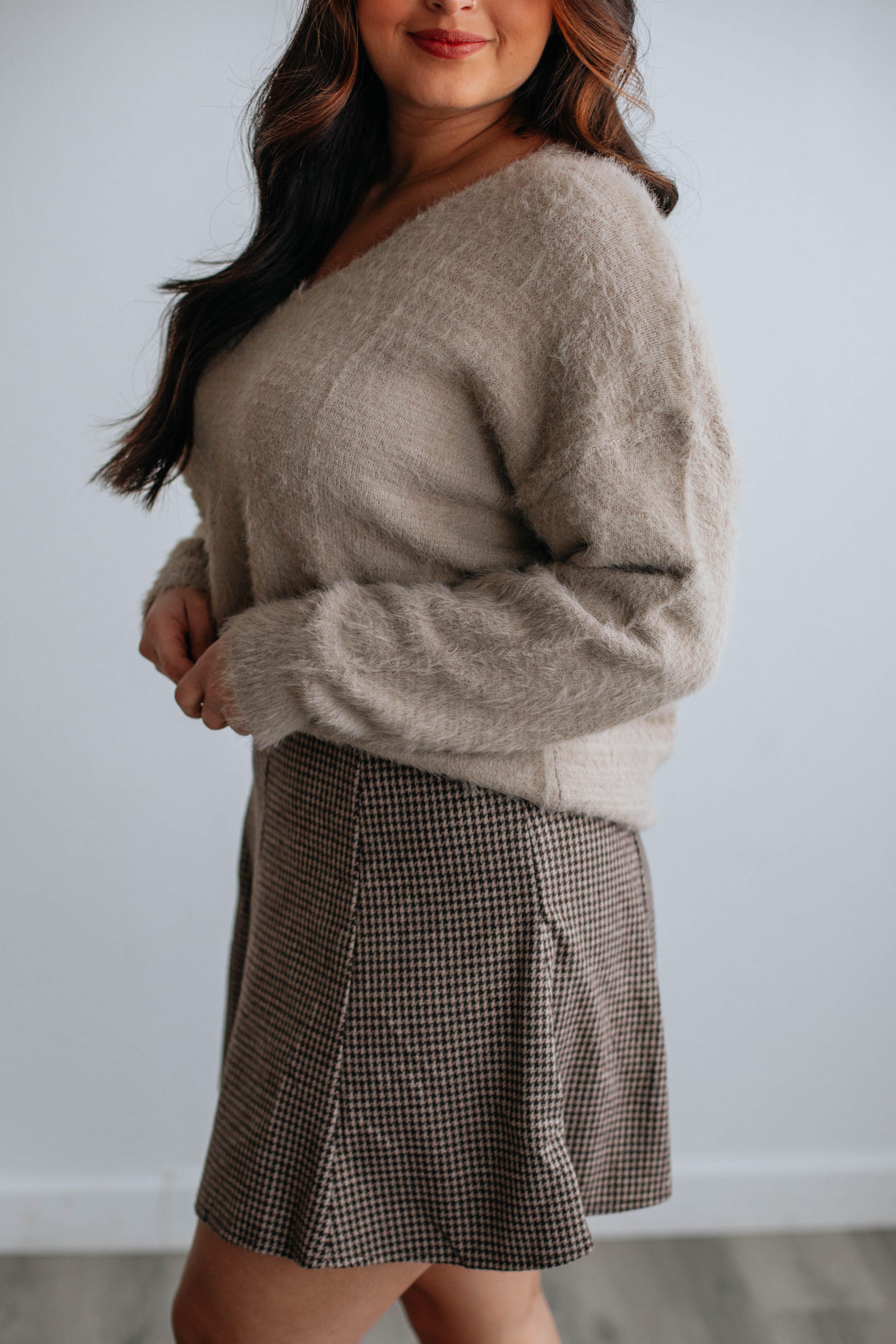 Carro Houndstooth Mini Skirt sold by Wild Oak Boutique product image thumbnail 5