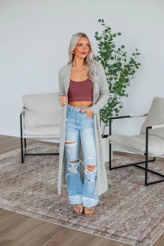 Get Cozy Cardigan - Taupe sold by Wild Oak Boutique