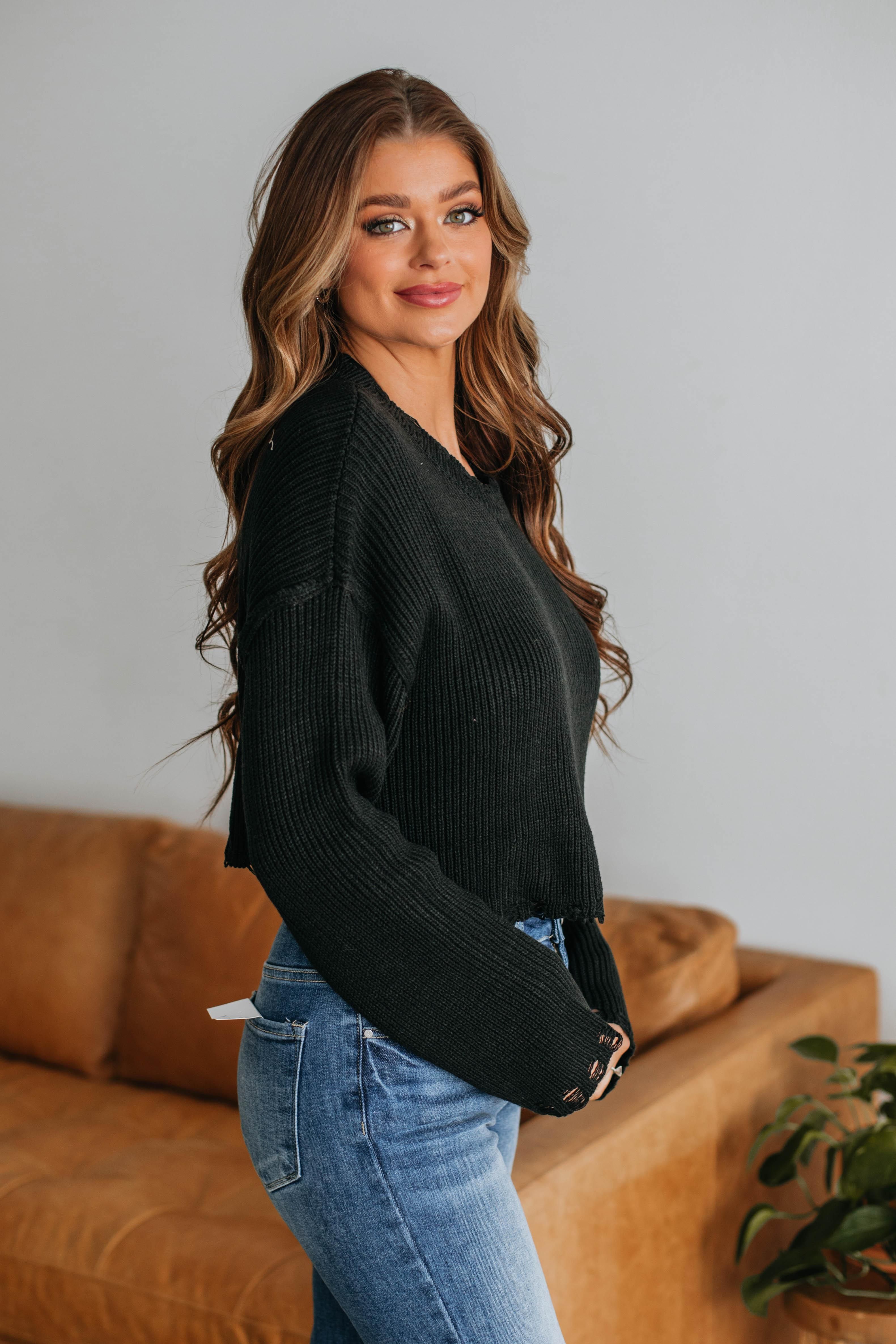 Vera Cropped Sweater sold by Wild Oak Boutique product image thumbnail 3