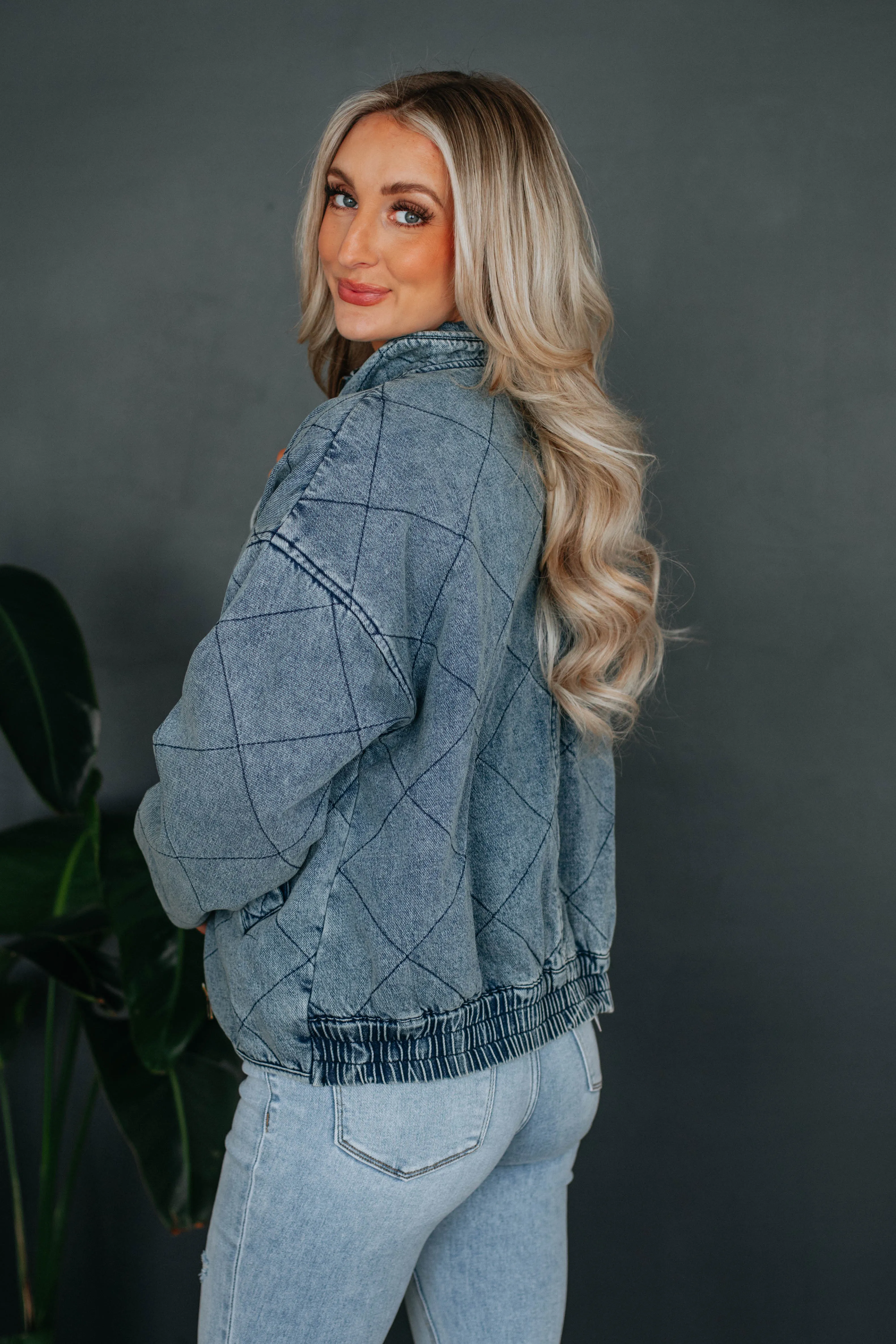 Sloan Quilted Denim Jacket sold by Wild Oak Boutique product image thumbnail 5