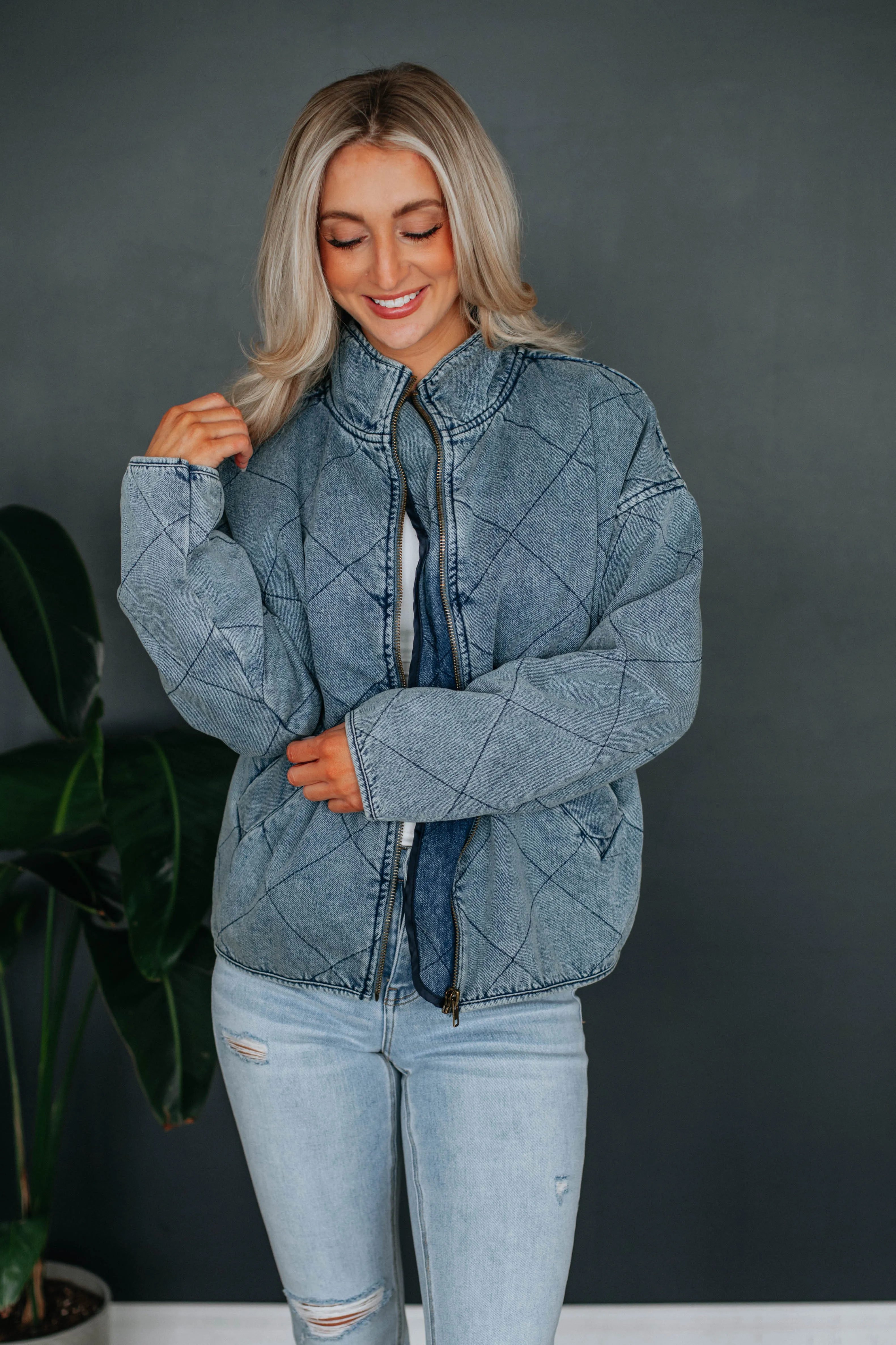 Sloan Quilted Denim Jacket sold by Wild Oak Boutique product image thumbnail 3