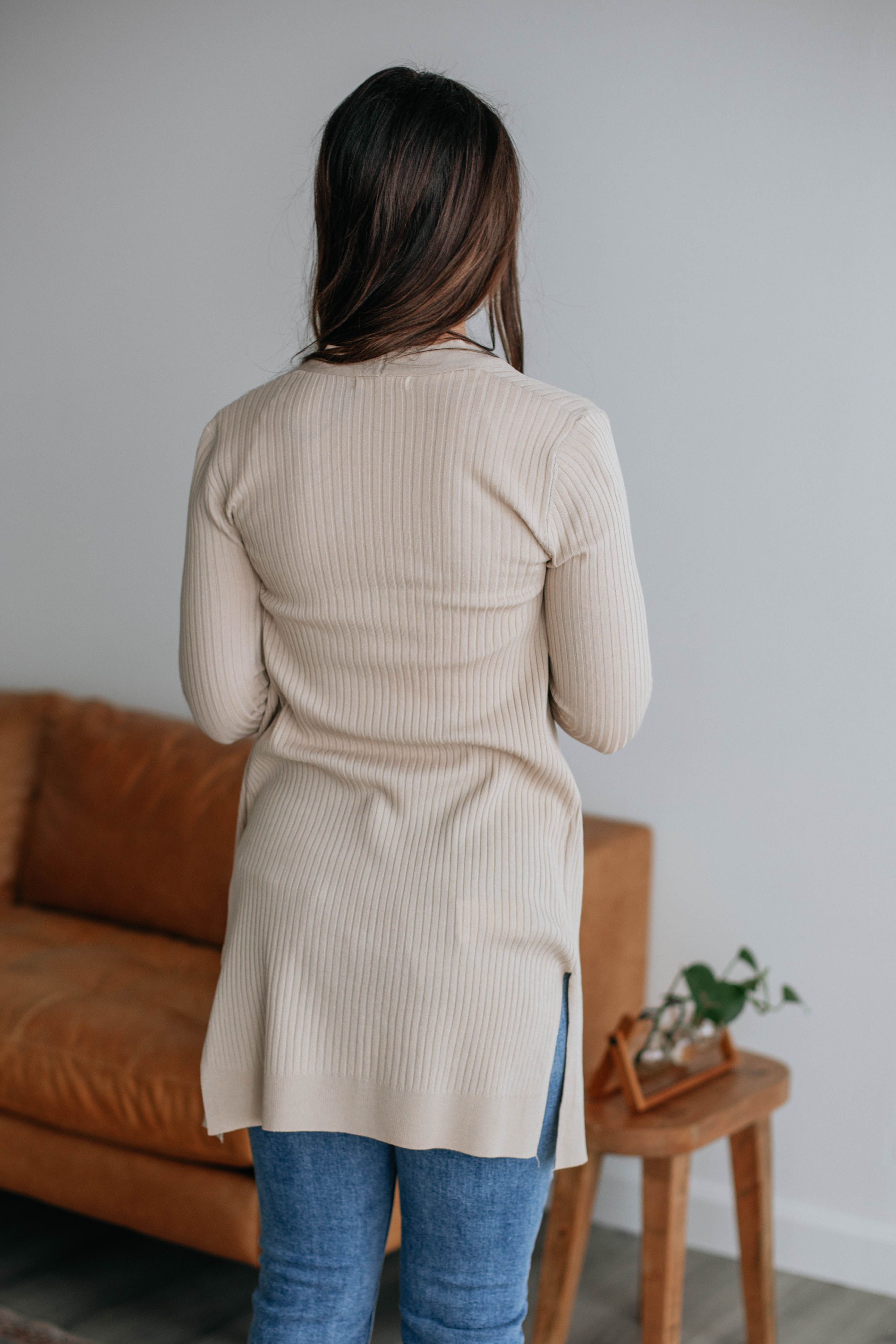Maylin Ribbed Cardigan - Sand sold by Wild Oak Boutique product image thumbnail 4