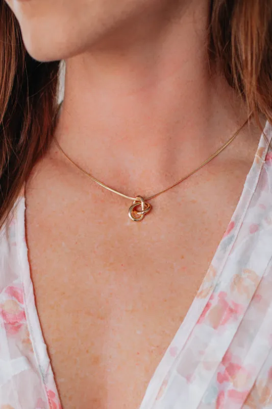 Knot Over You Necklace - Gold sold by Wild Oak Boutique