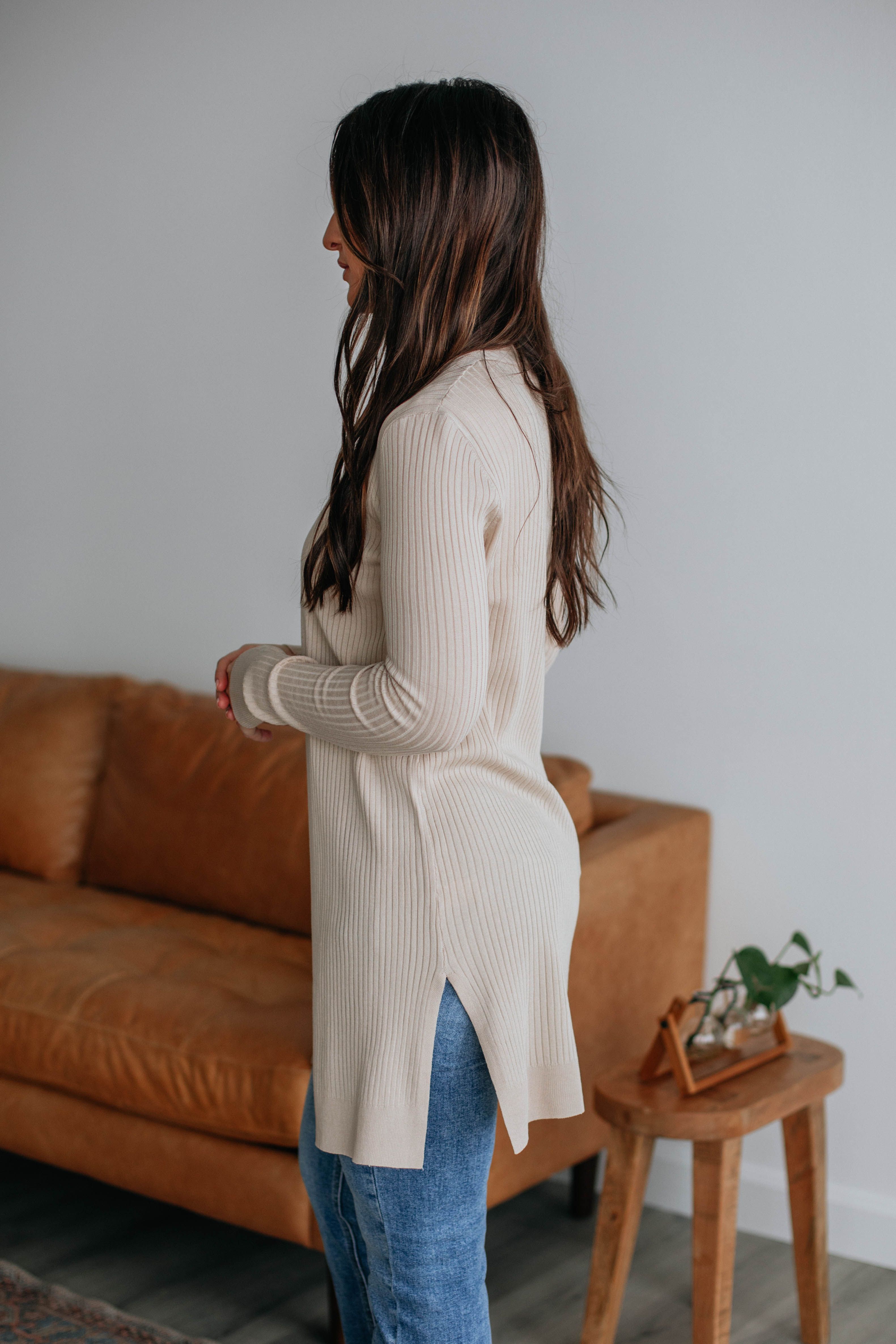 Maylin Ribbed Cardigan - Sand sold by Wild Oak Boutique product image thumbnail 5