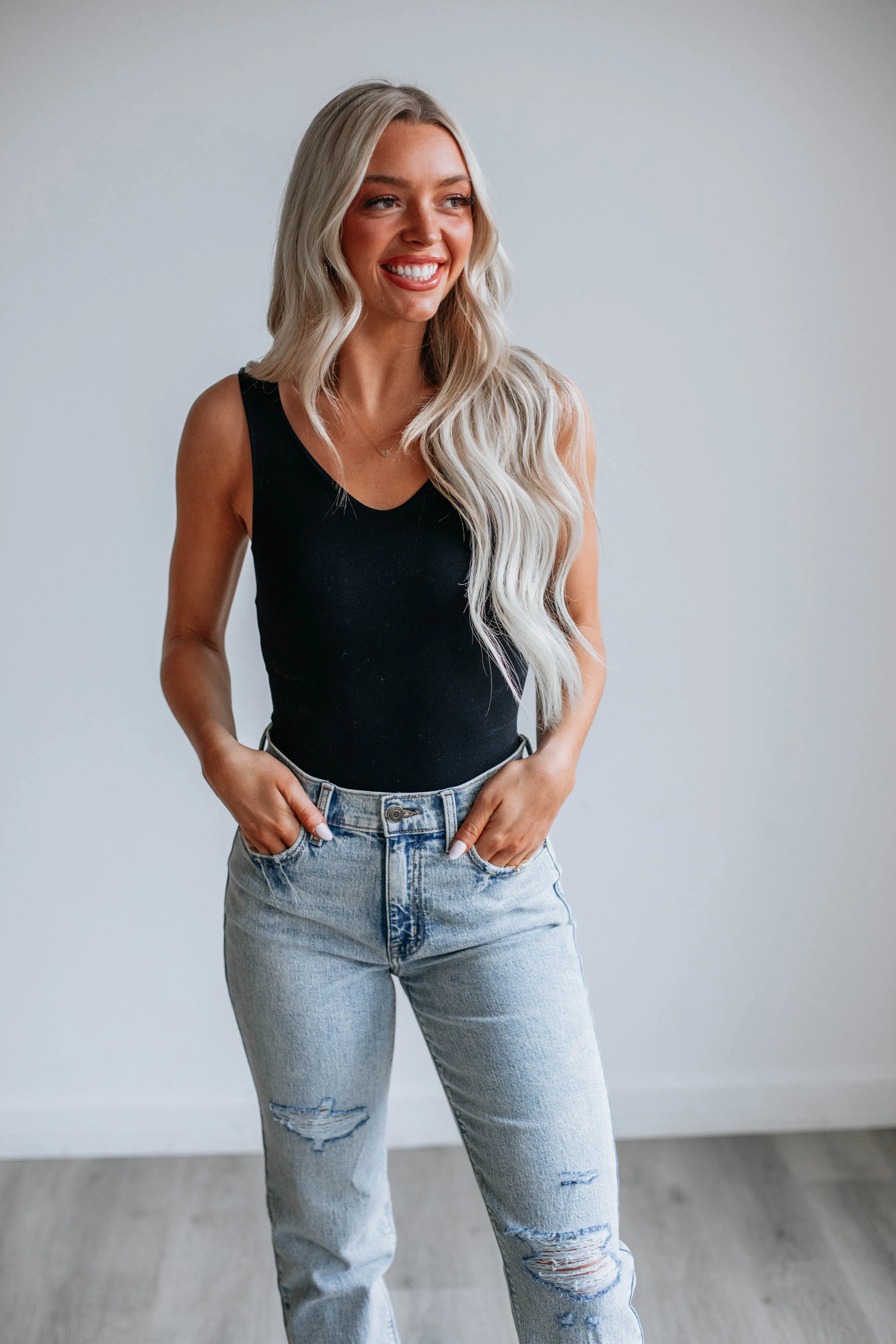 Sweet & Simple Bodysuit - Black sold by Wild Oak Boutique