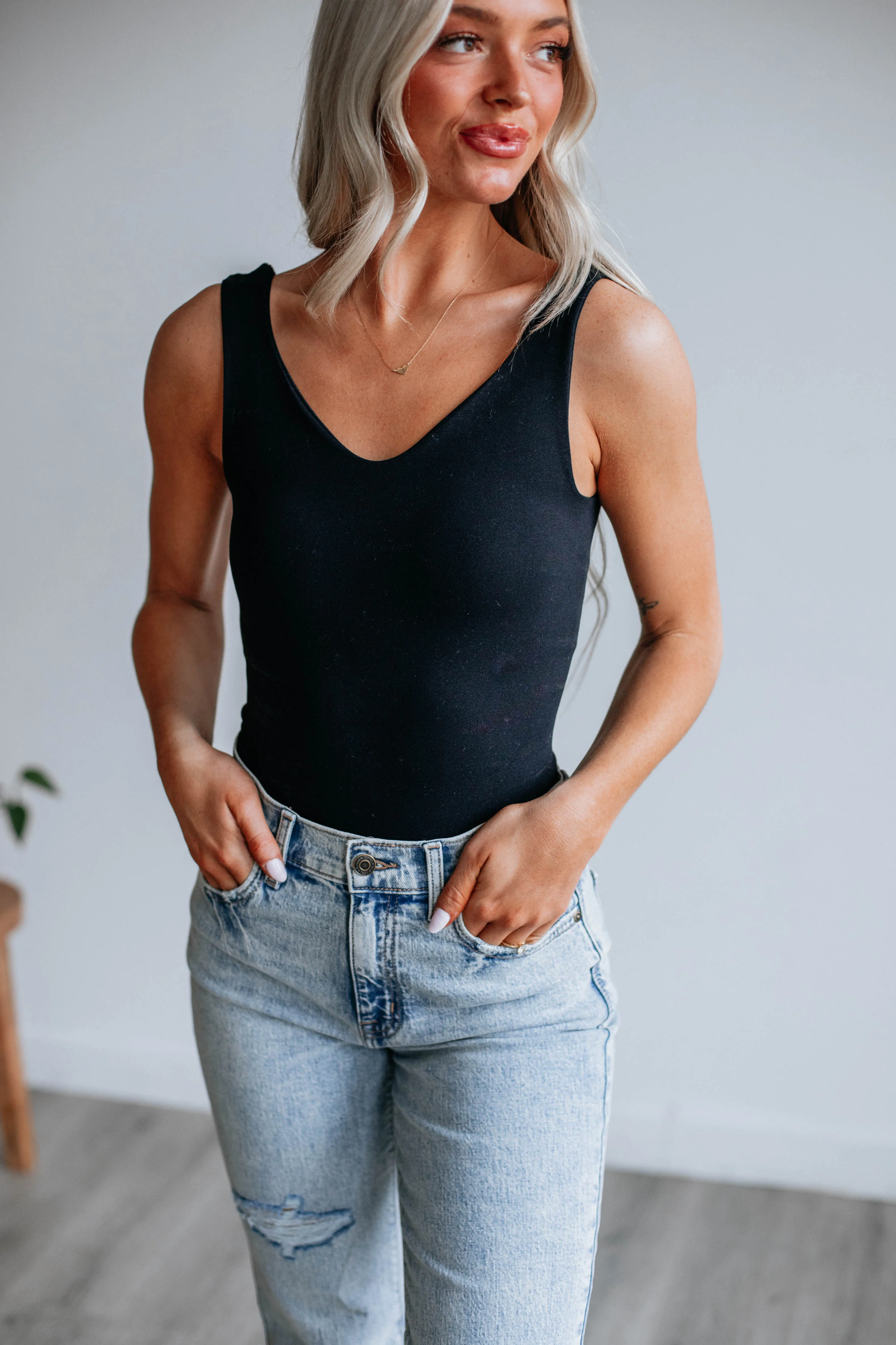 Sweet & Simple Bodysuit - Black sold by Wild Oak Boutique product image thumbnail 2