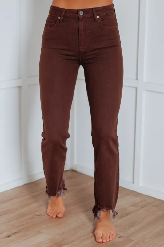 Happi Hidden Jeans - Chocolate sold by Wild Oak Boutique