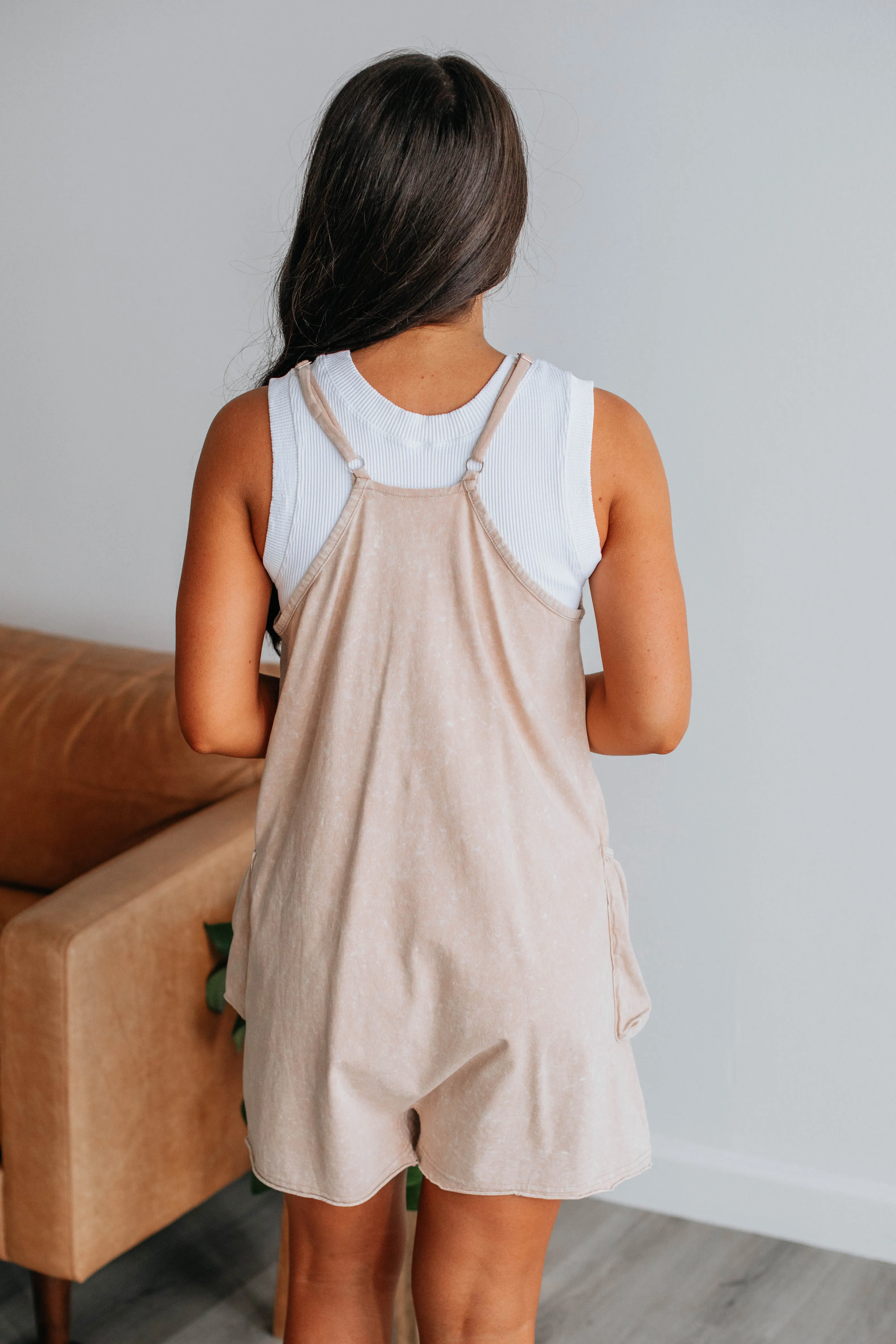 Oakley Lounge Romper - Taupe sold by Wild Oak Boutique product image thumbnail 5
