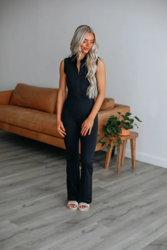 Rosette Flare Jumpsuit sold by Wild Oak Boutique