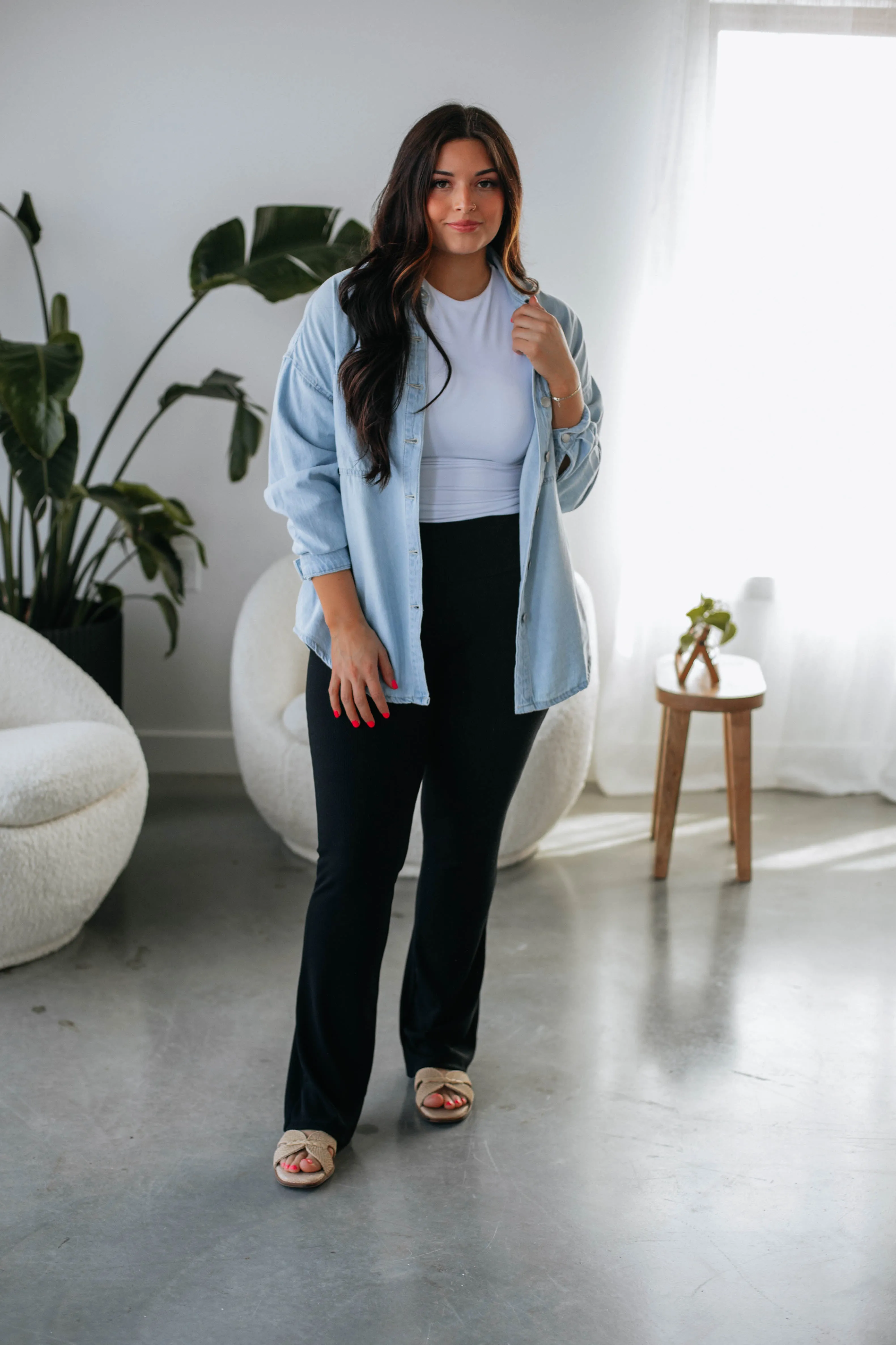 Grayson Risen Denim Shacket - Light Wash sold by Wild Oak Boutique product image thumbnail 4