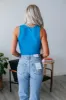 April Ribbed Bodysuit - Cerulean sold by Wild Oak Boutique