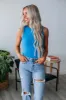 April Ribbed Bodysuit - Cerulean sold by Wild Oak Boutique