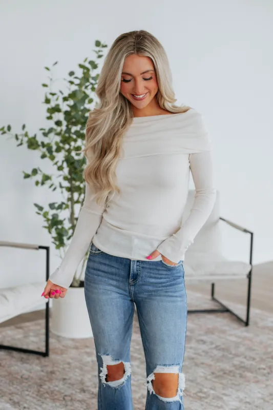 No Hard Feelings Top - Cream sold by Wild Oak Boutique