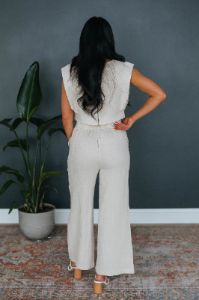 Rochelle Textured Tank - Taupe sold by Wild Oak Boutique