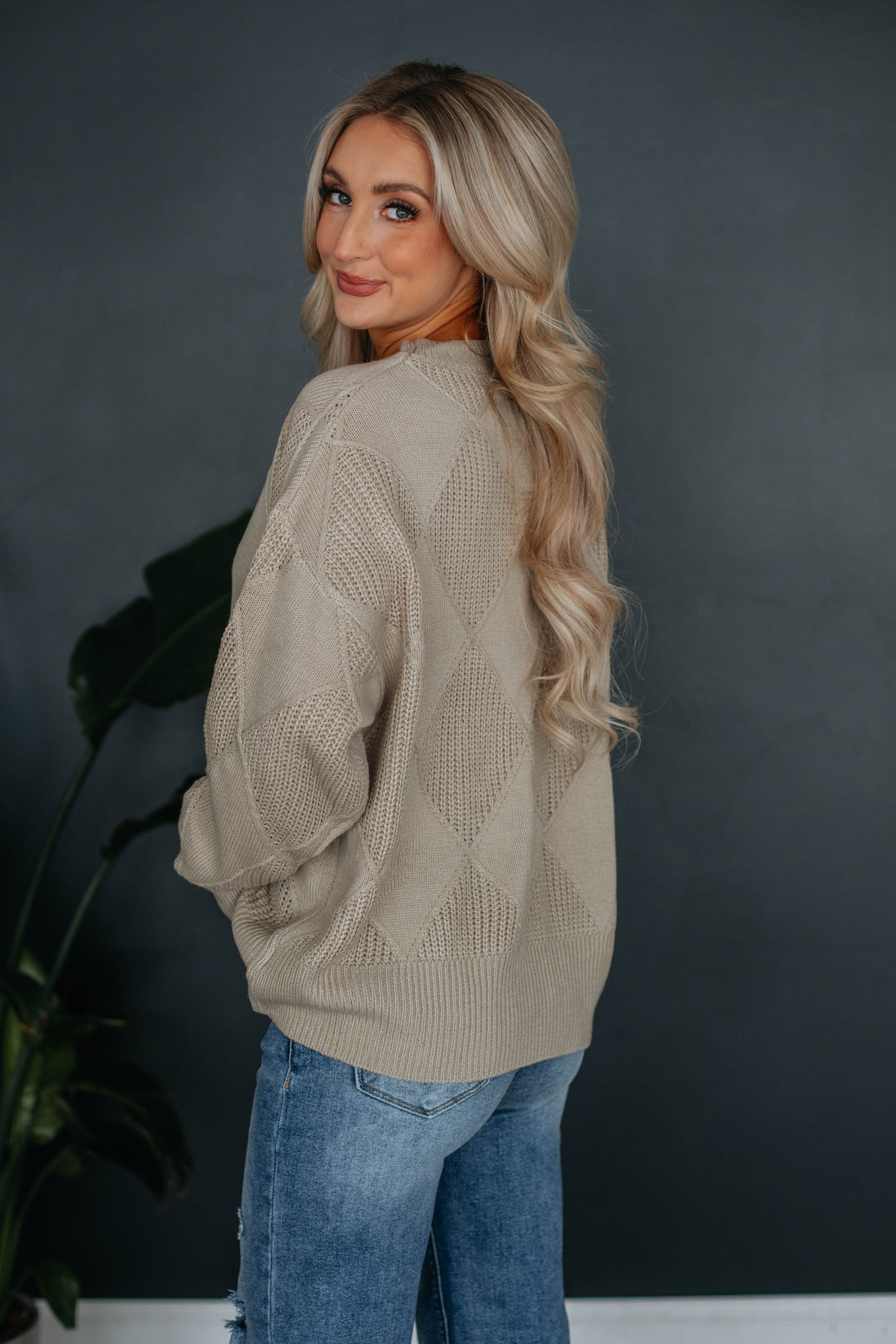 Cecily Sweater - Natural sold by Wild Oak Boutique product image thumbnail 3