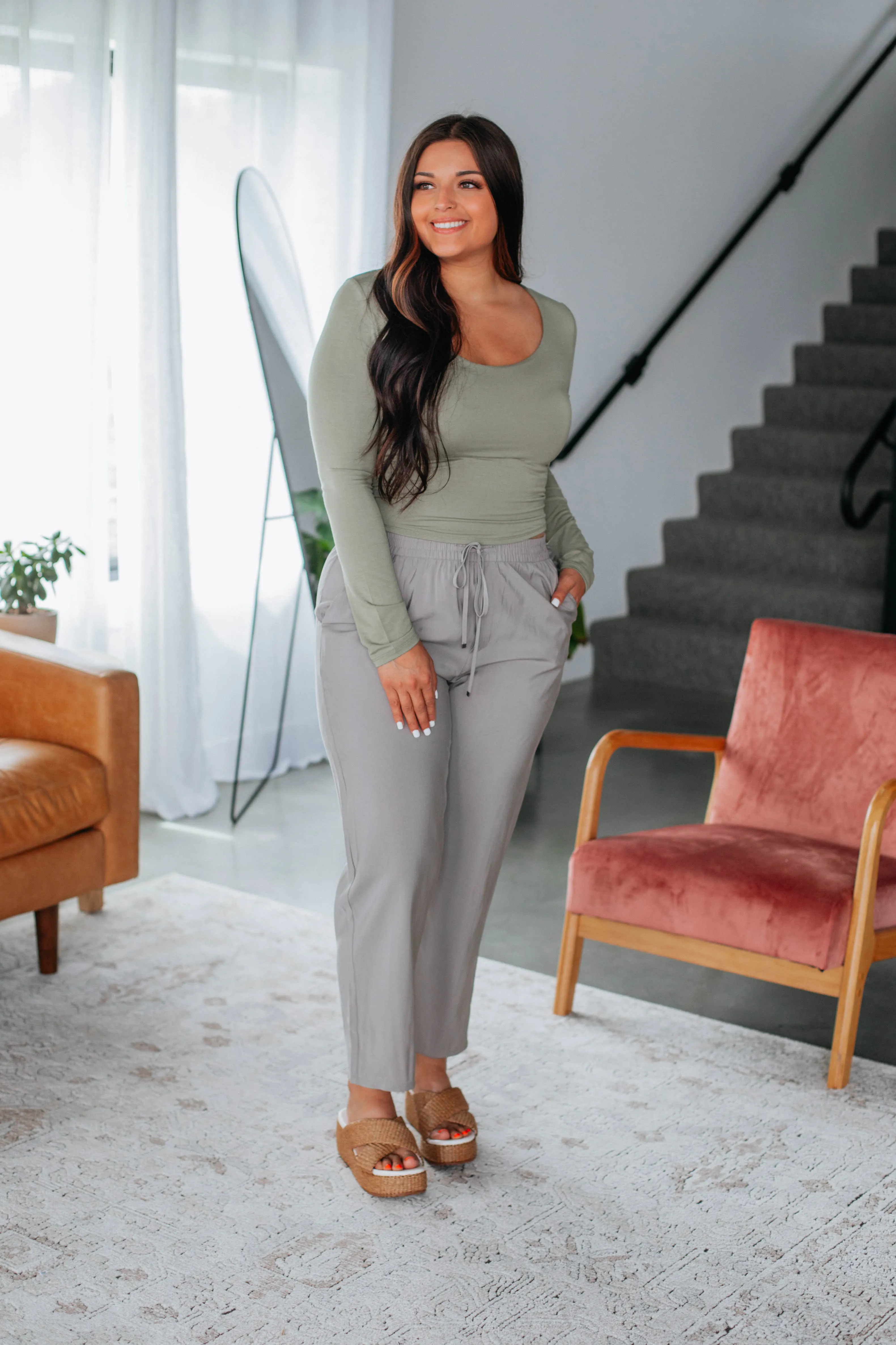 Kemmi Casual Pants - Earth Grey sold by Wild Oak Boutique product image thumbnail 5