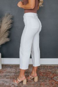 Lucia Wide Leg Pants - White sold by Wild Oak Boutique