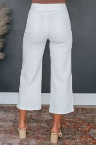 Lucia Wide Leg Pants - White sold by Wild Oak Boutique