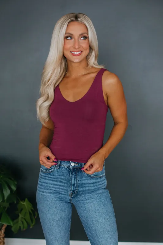 Rio Basic Tank - Plum sold by Wild Oak Boutique