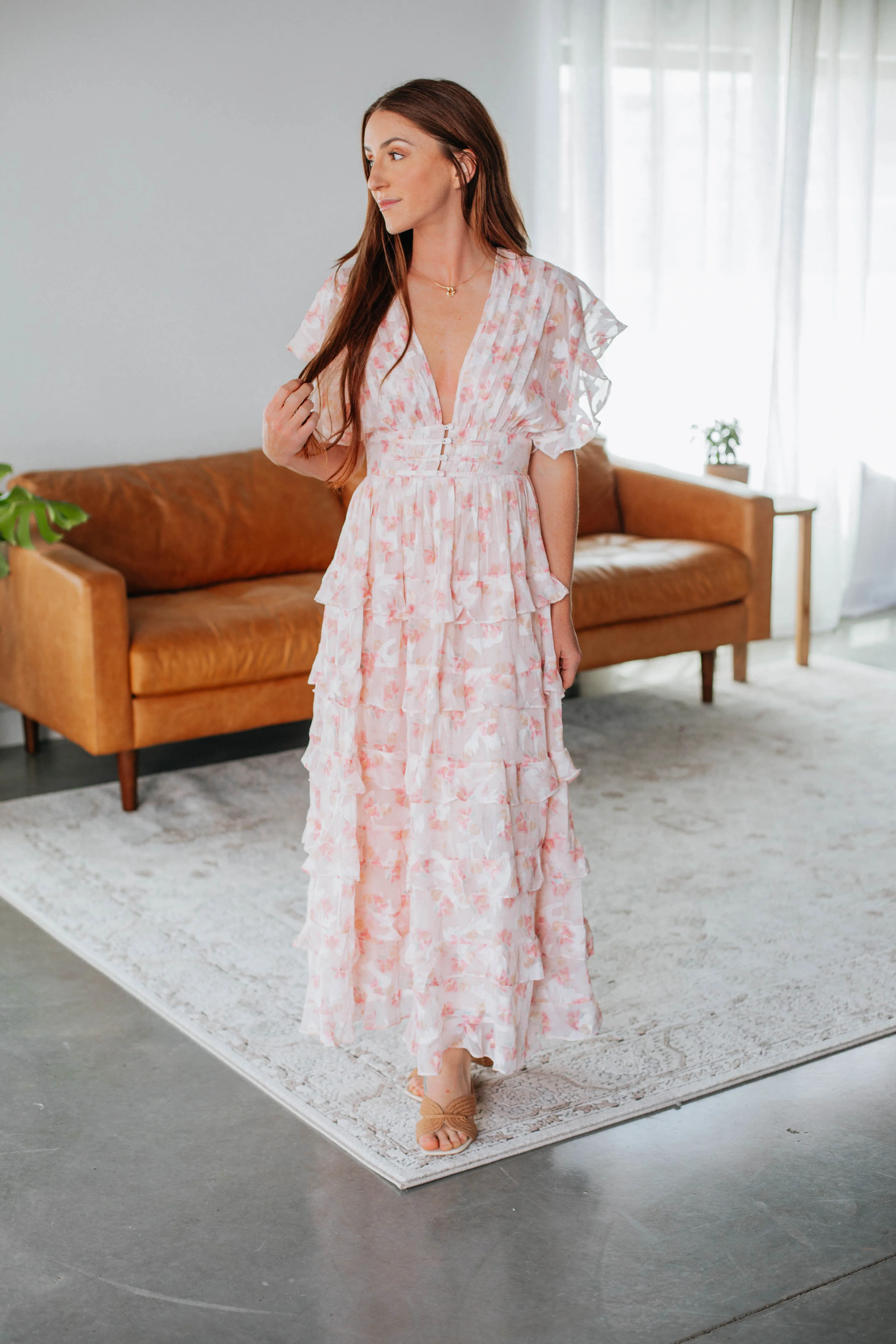 Daphnie Maxi Dress - Blush sold by Wild Oak Boutique
