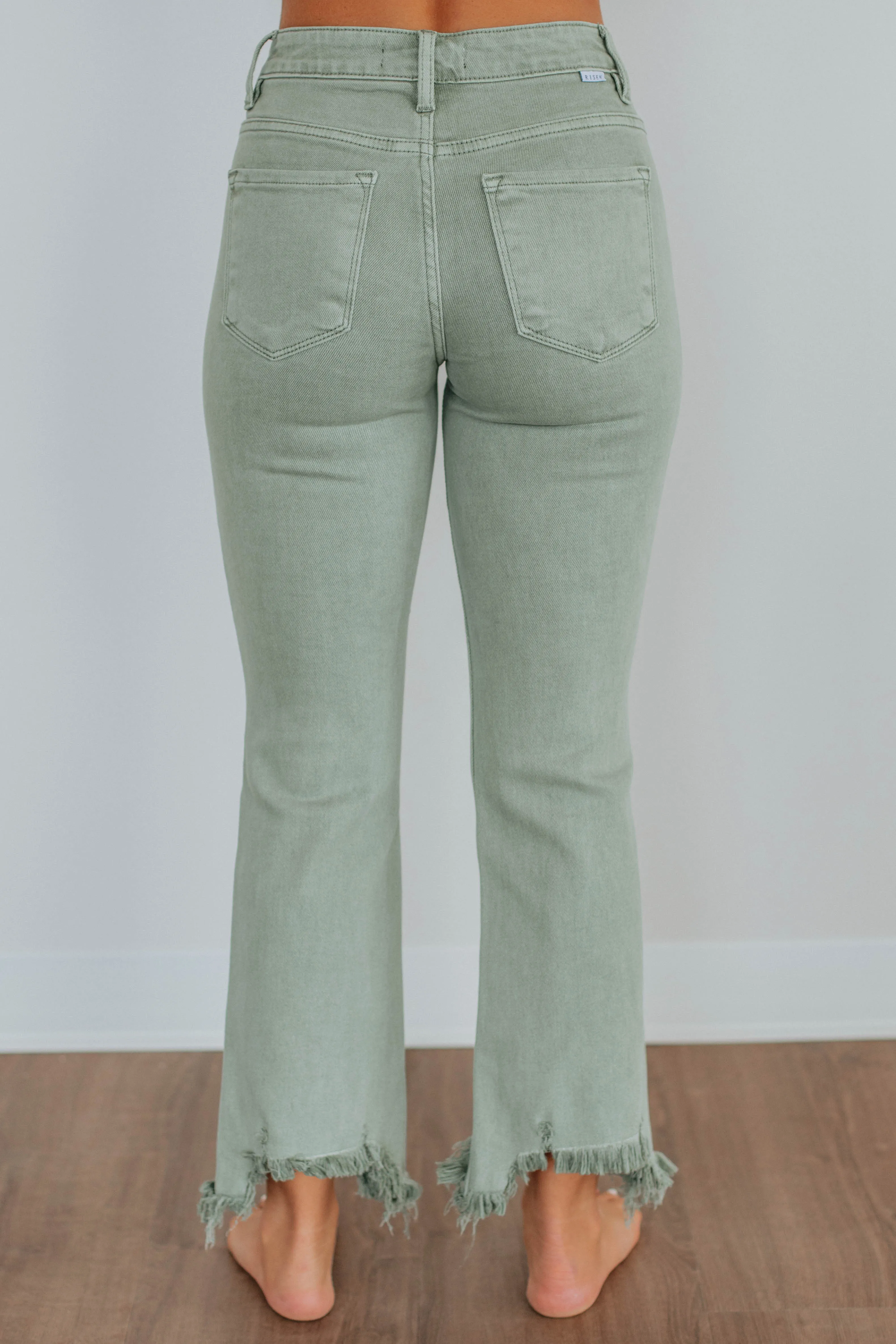 Neona Risen Jeans - Olive sold by Wild Oak Boutique product image thumbnail 4