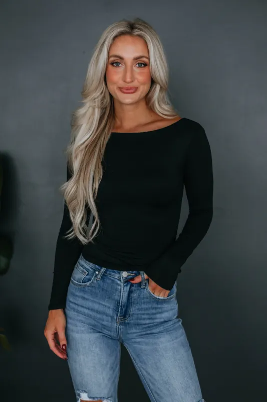 Ronin Long Sleeve Top - Black sold by Wild Oak Boutique