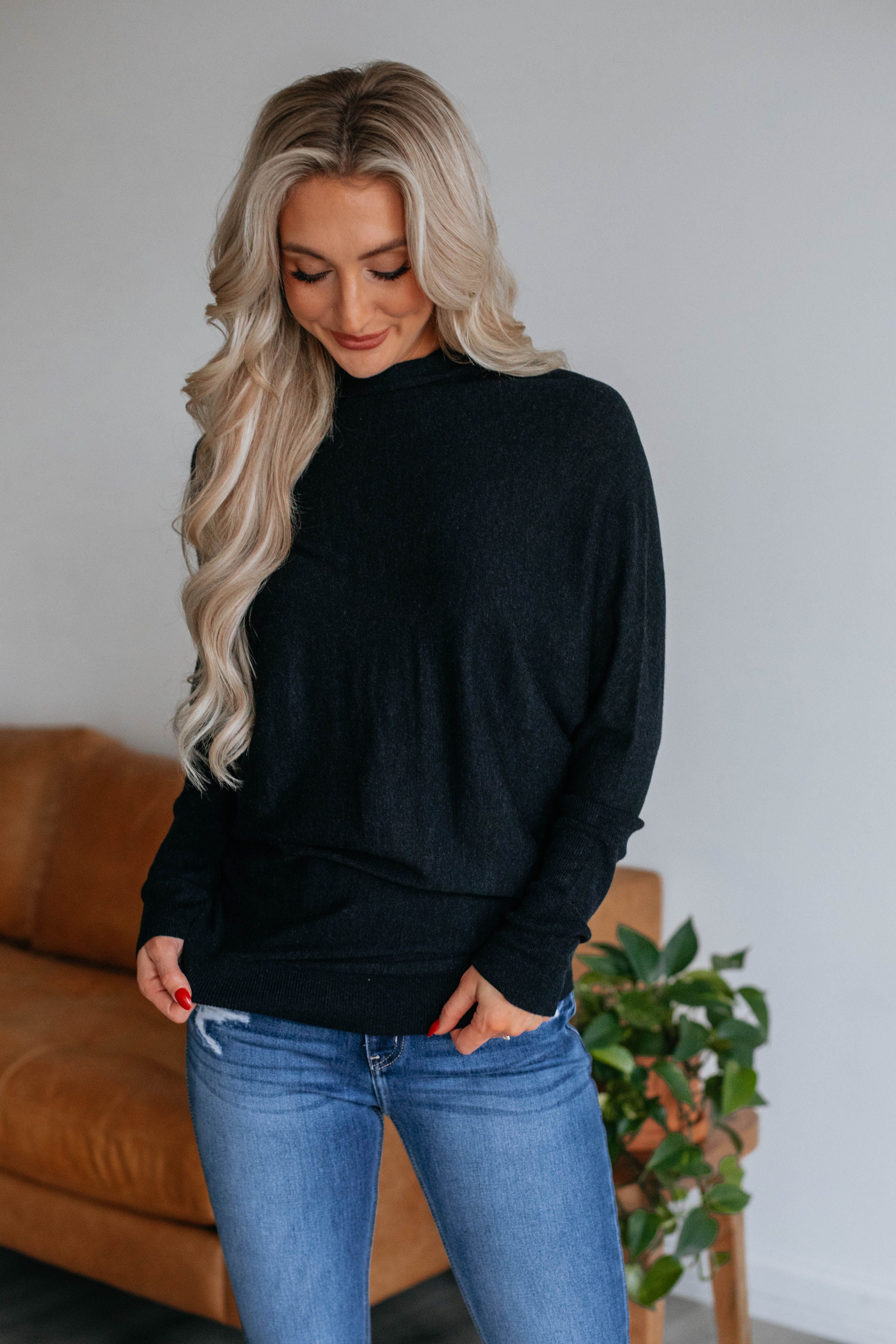 Colman Lightweight Sweater - Black sold by Wild Oak Boutique product image thumbnail 2
