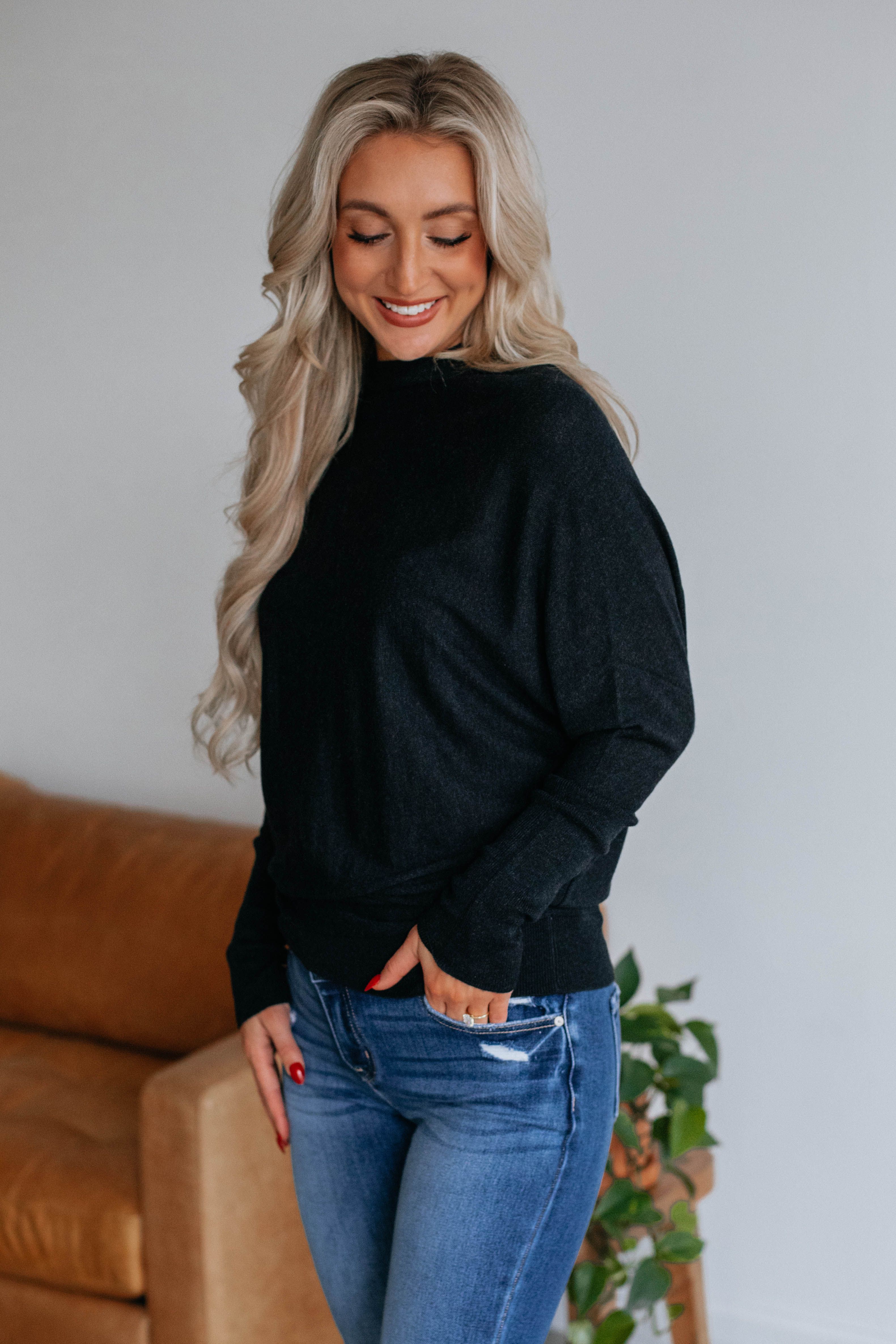 Colman Lightweight Sweater - Black sold by Wild Oak Boutique product image thumbnail 3